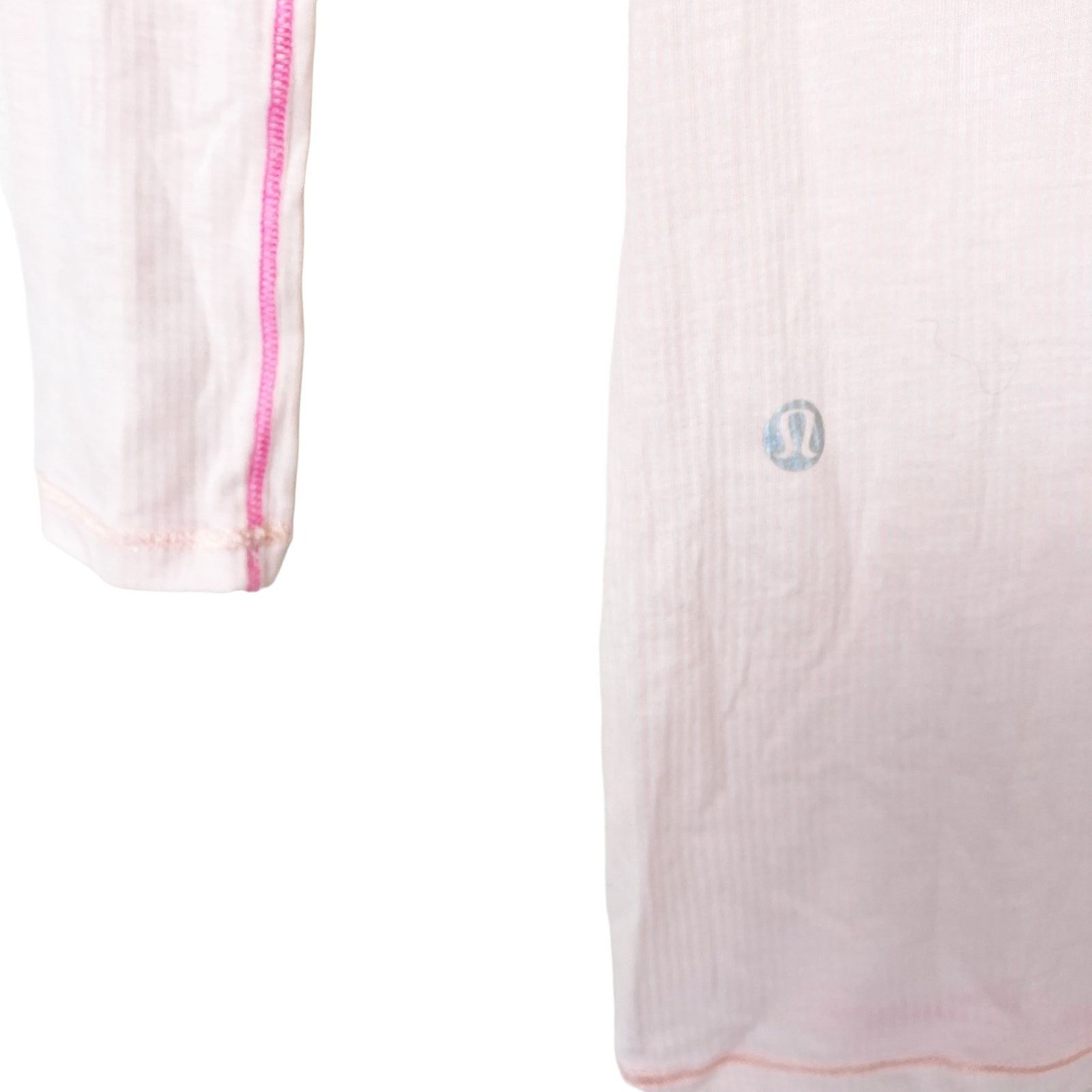 Lululemon Lululemon Light Pink Ribbed Long Sleeve Tunic Top Sz 4 Size S / US 4 / IT 40 - 3 Thumbnail