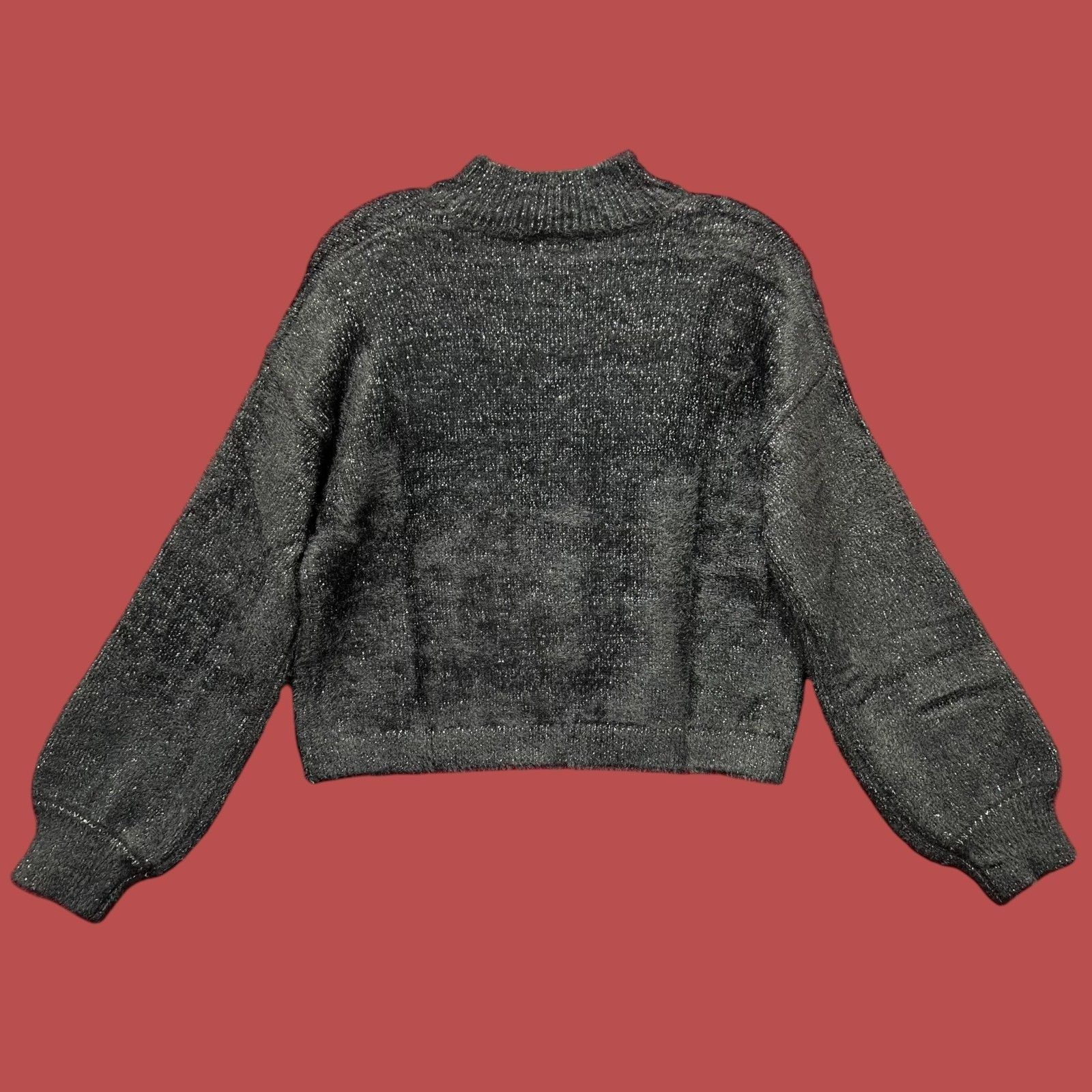 Other Wild Fable - Women's Mock Turtleneck Fuzzy Pullover Sweater Size M / US 6-8 / IT 42-44 - 4 Thumbnail