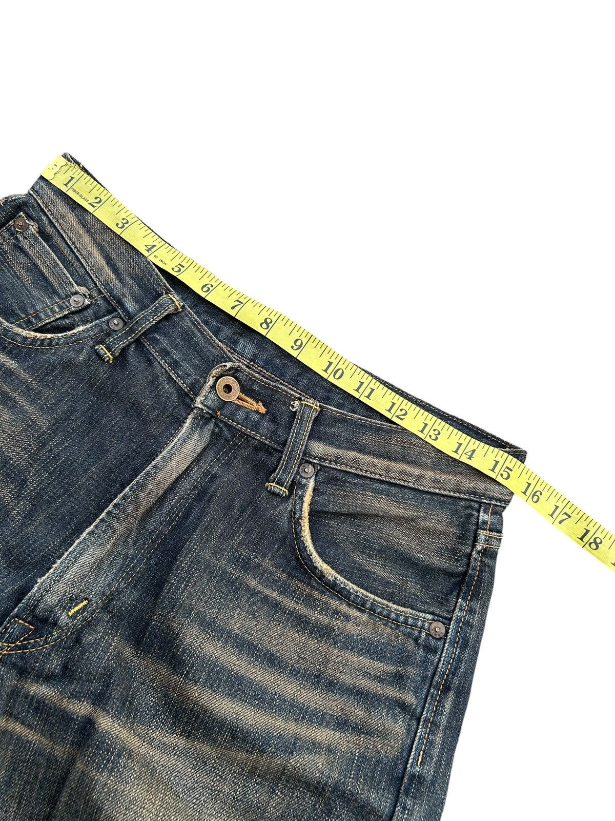 Edwin × Kapital × Vintage Vintage Edwin 505 Selvedge Baggy Rusty Distressed Denim Jean Size US 31 - 11 Thumbnail