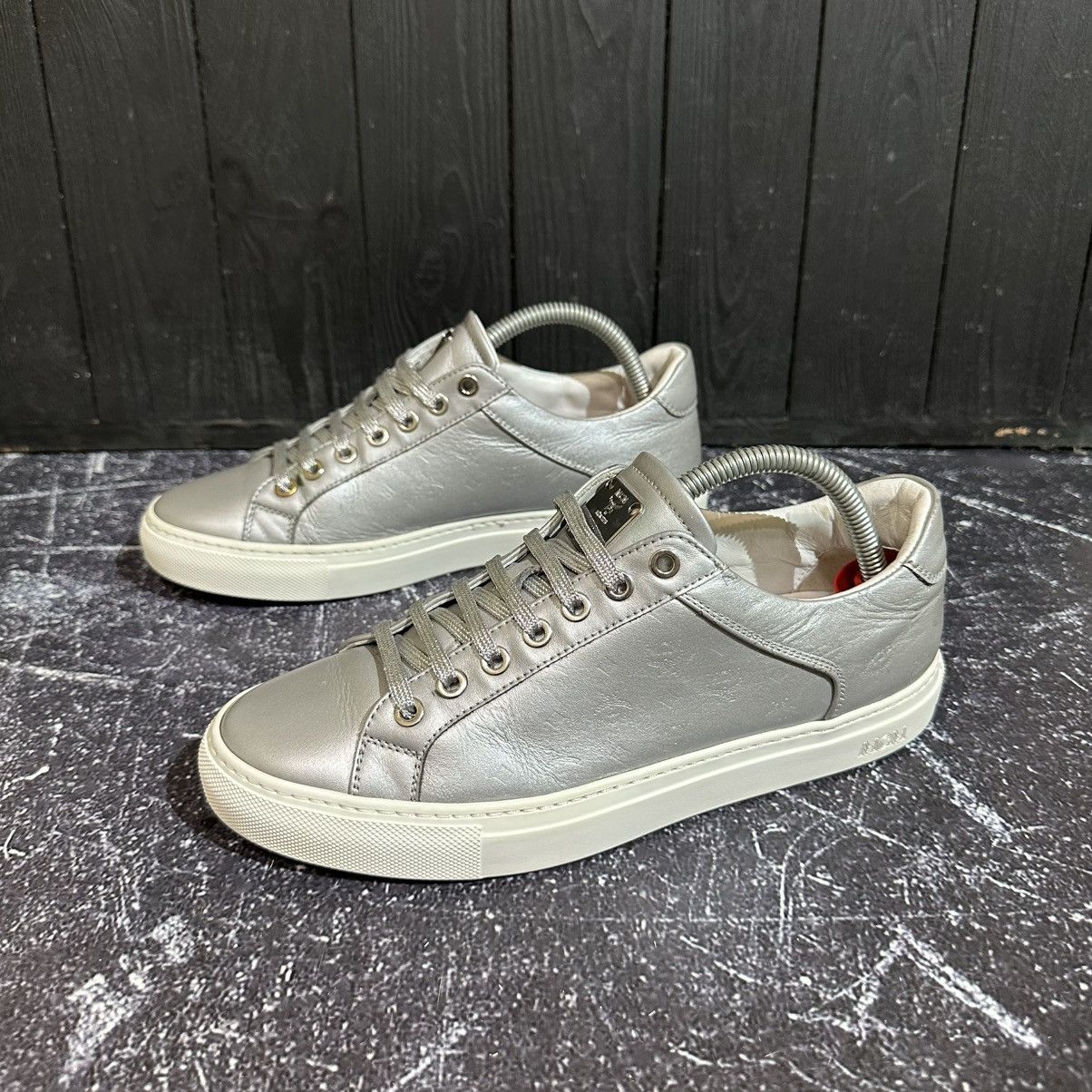MCM MCM - Women’s Monogram Silver Leather Sneakers Size 39 Size US 9 / IT 39 - 4 Thumbnail