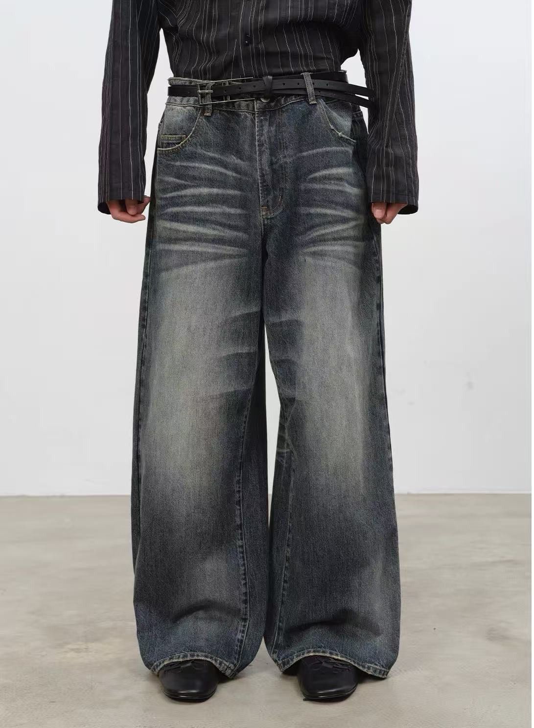Jean American retro men's loose wide-leg scimitar jeans Size US 32 / EU 48 - 5 Thumbnail