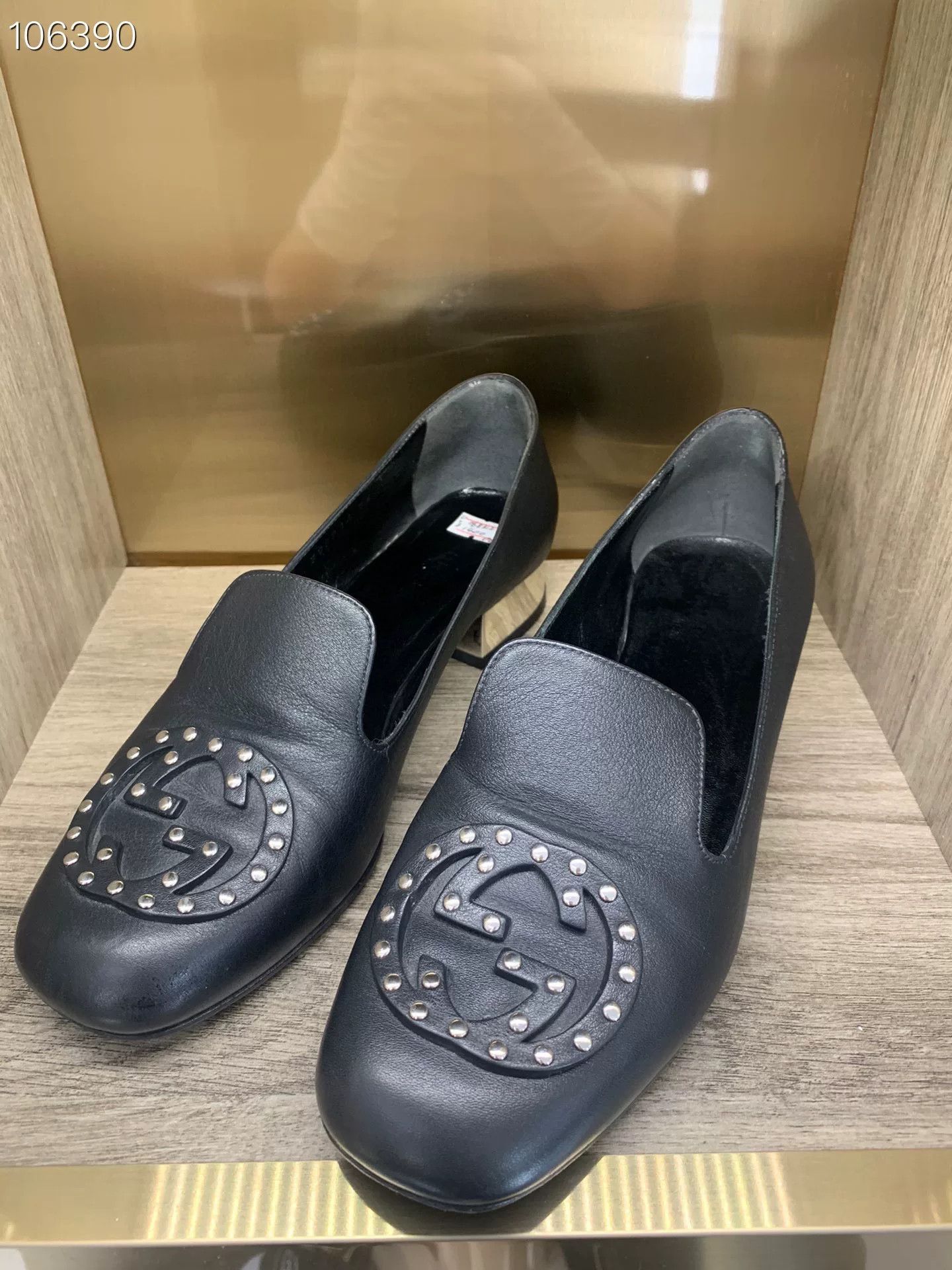 Gucci Gucci Vintage Block Heel Black 36 Size US 5 / IT 35 - 1 Thumbnail