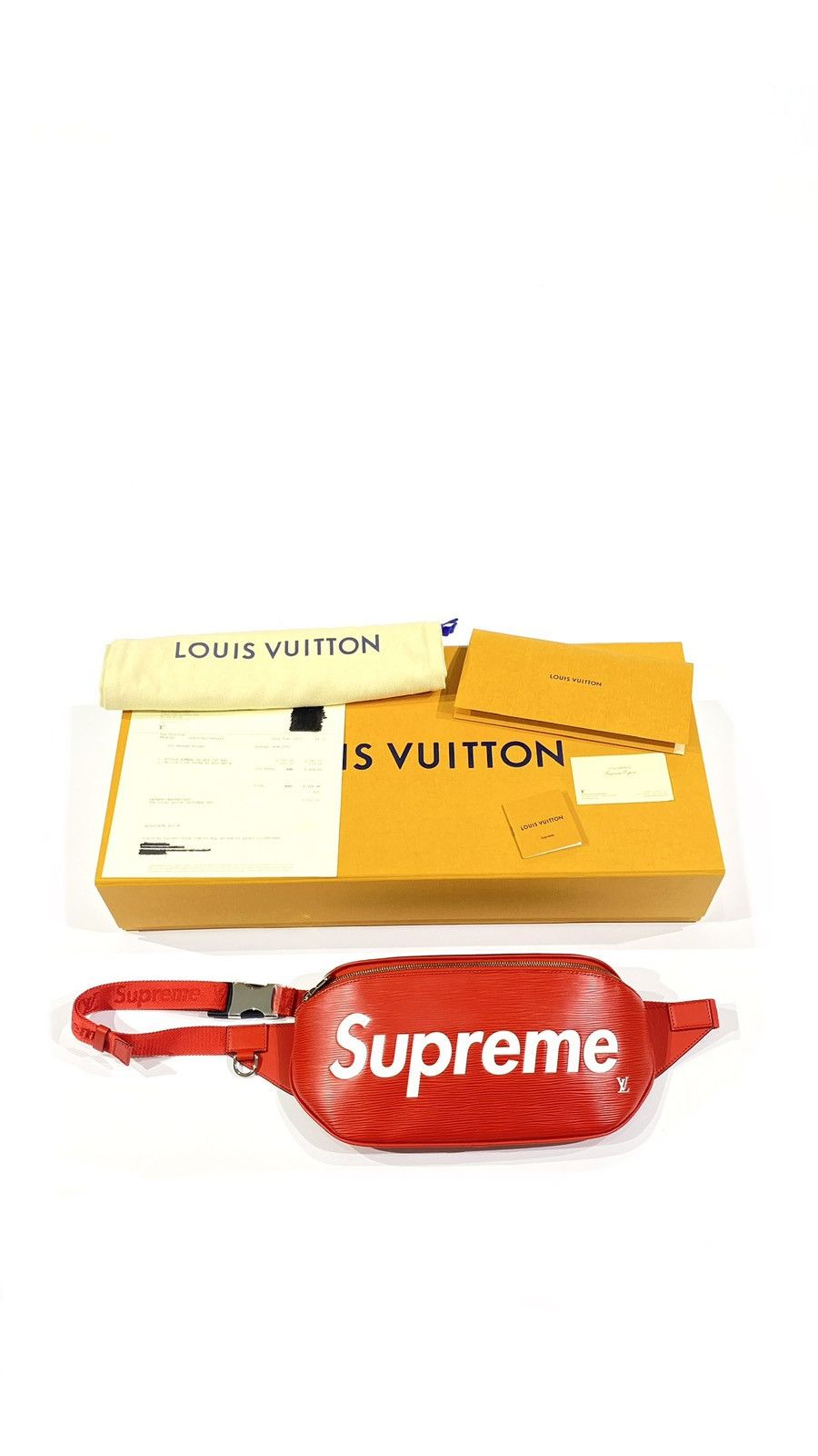 Louis Vuitton × Supreme Louis Vuitton X Supreme Bumbag Red EPI Leather Size ONE SIZE - 2 Thumbnail