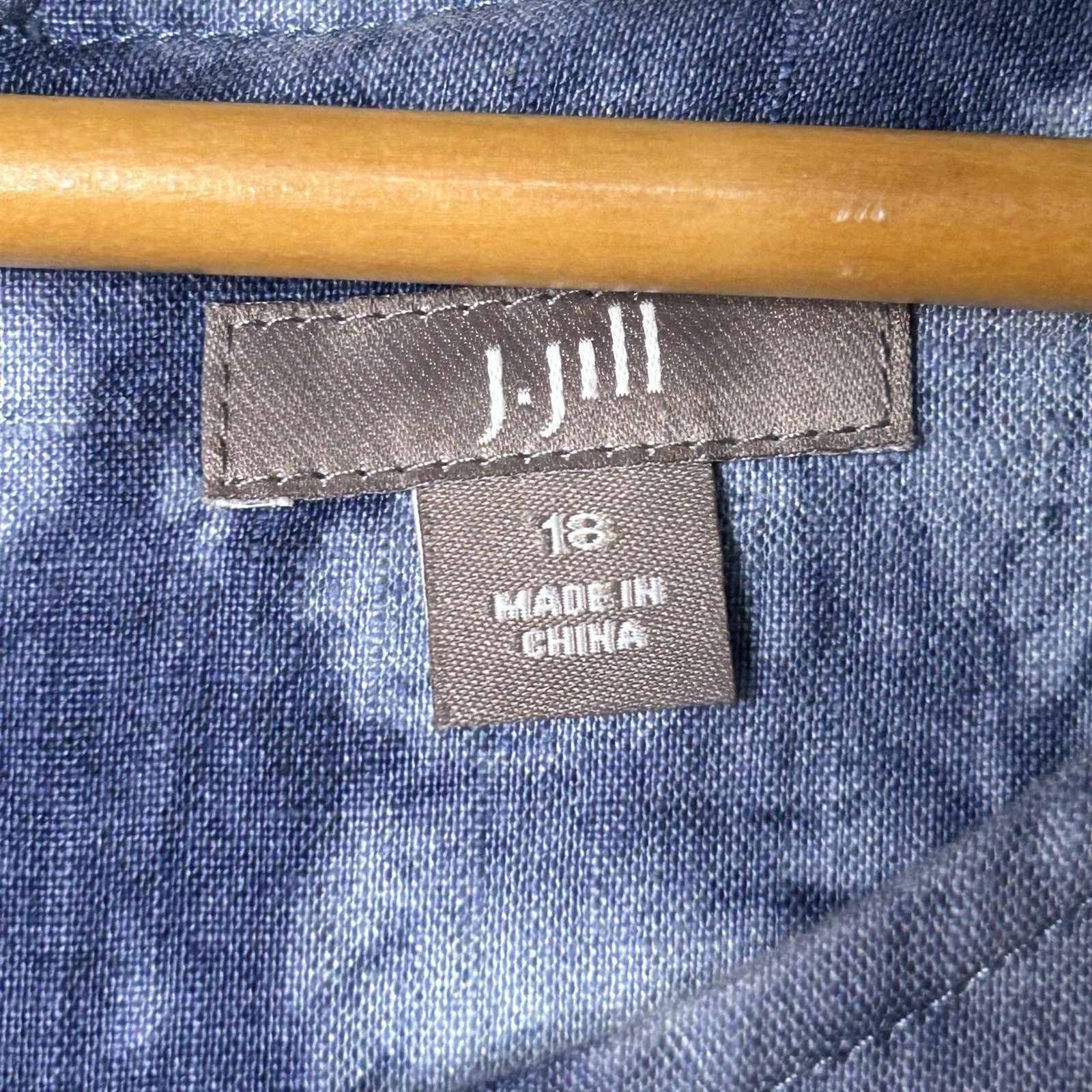 J. Jill J. Jill Dress 100% Linen Floral Hawaiian Vacation Size 18 Size XXL / US 16-18 / IT 52-54 - 3 Thumbnail