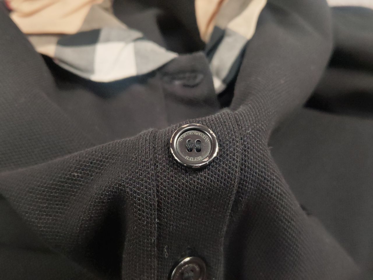 Burberry Burberry London Classic Black Cotton Long Sleeve Nova Check Size L / US 10 / IT 46 - 13 Thumbnail