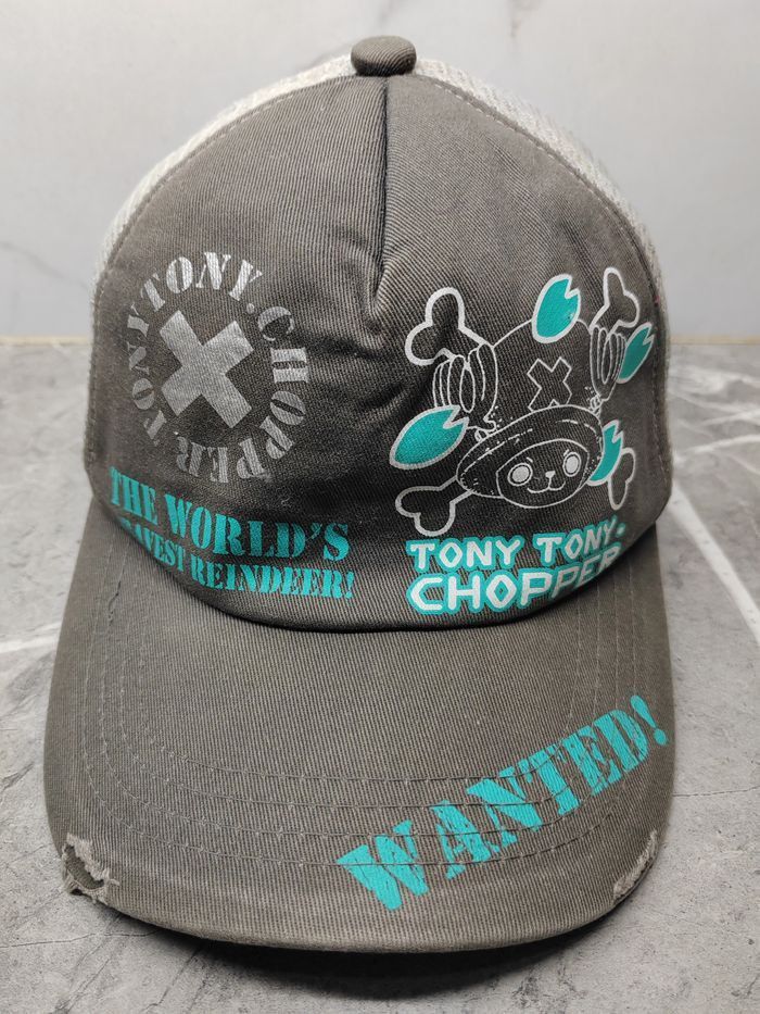 One Piece Vintage One Piece xTony Chopper Distressed Style Trucker Hat Size ONE SIZE - 2 Thumbnail