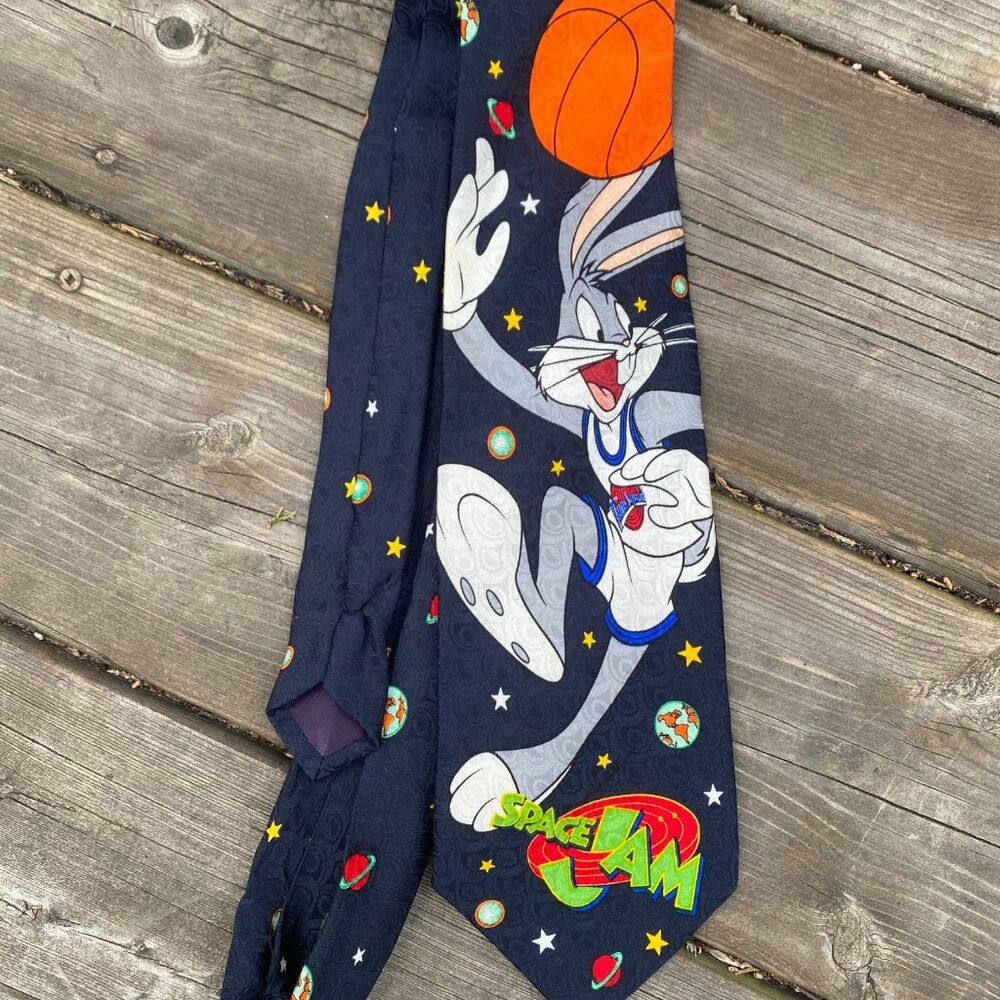 Jordan Brand × Vintage × Warner Bros Vintage 1996 Space Jam Looney Toons Tie Michael Jordan Bugs Size ONE SIZE - 3 Thumbnail