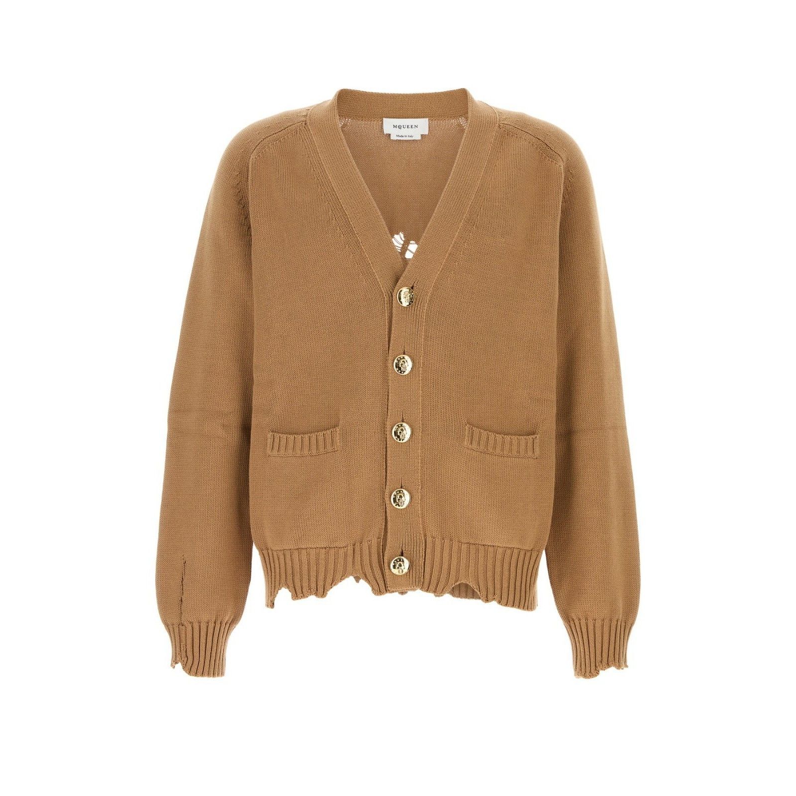 ALEXANDER MCQUEEN Biscuit Cotton Cardigan New & Authentic (M