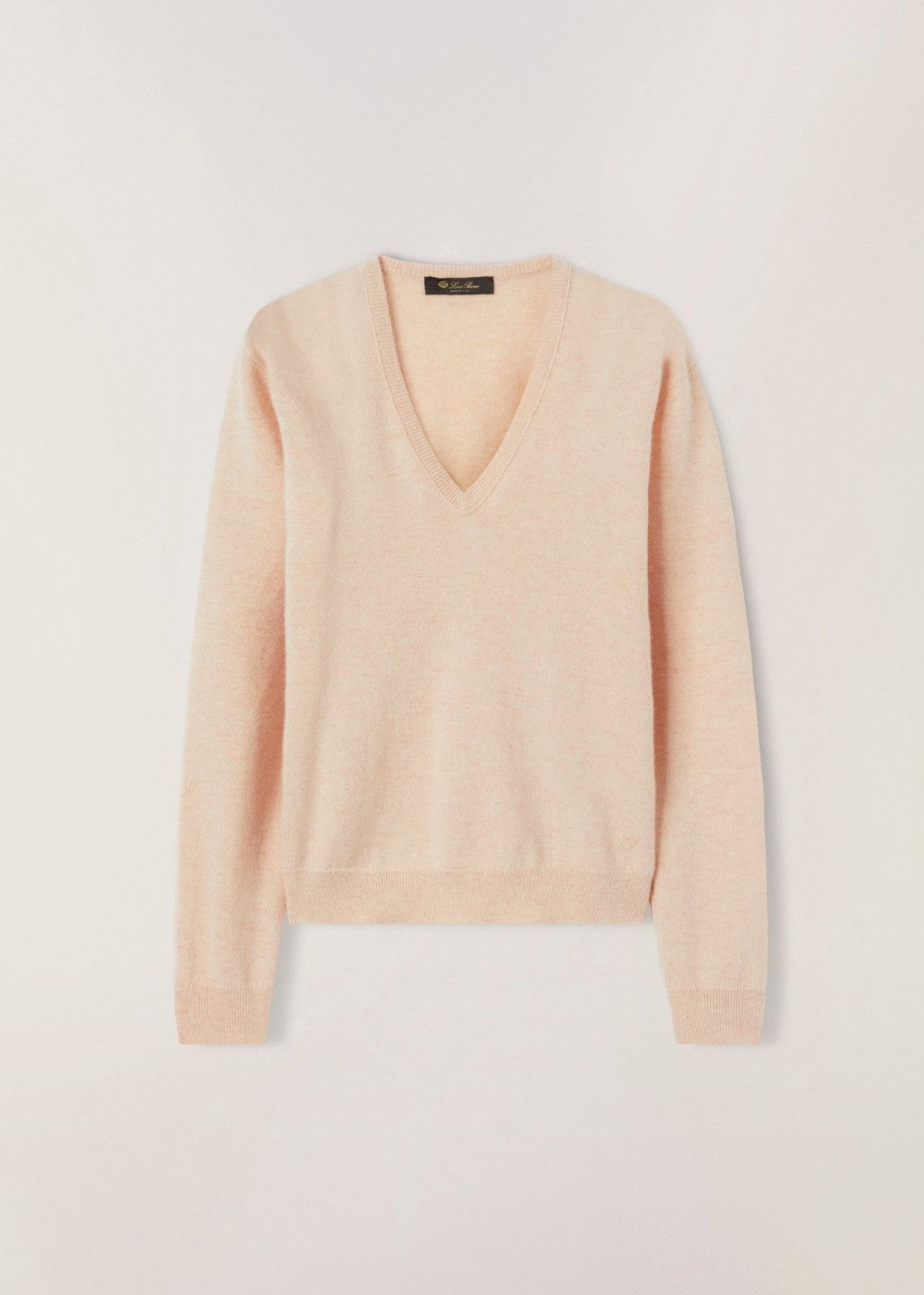 Loro Piana o1srvl11e1224 Arona V Neck Sweater in Light Pink Size M / US 6-8 / IT 42-44 - 1 Thumbnail