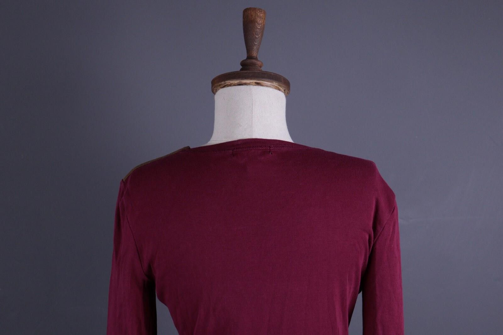 Designer Lauren Jeans Co. Ralph Lauren Burgundy Top Shirt Sz M Size M / US 6-8 / IT 42-44 - 8 Thumbnail