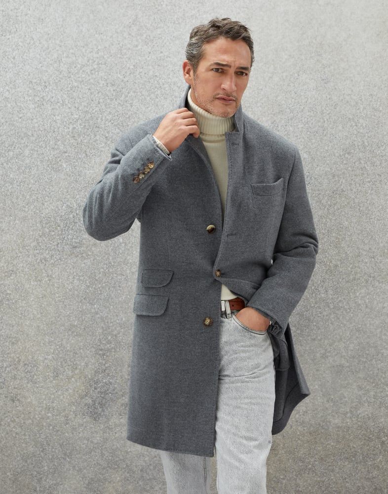 Brunello Cucinelli o1w1db10924 Rev Wr Cash Outerwear in Grey Size US XS / EU 42 / 0 - 1 Preview