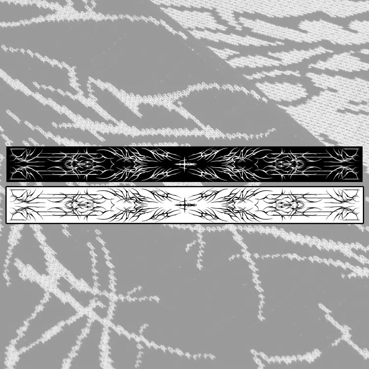 Japanese Brand × Vintage Creative Gothic Striped Knitted Scarf Winter Y2K Size ONE SIZE - 5 Thumbnail