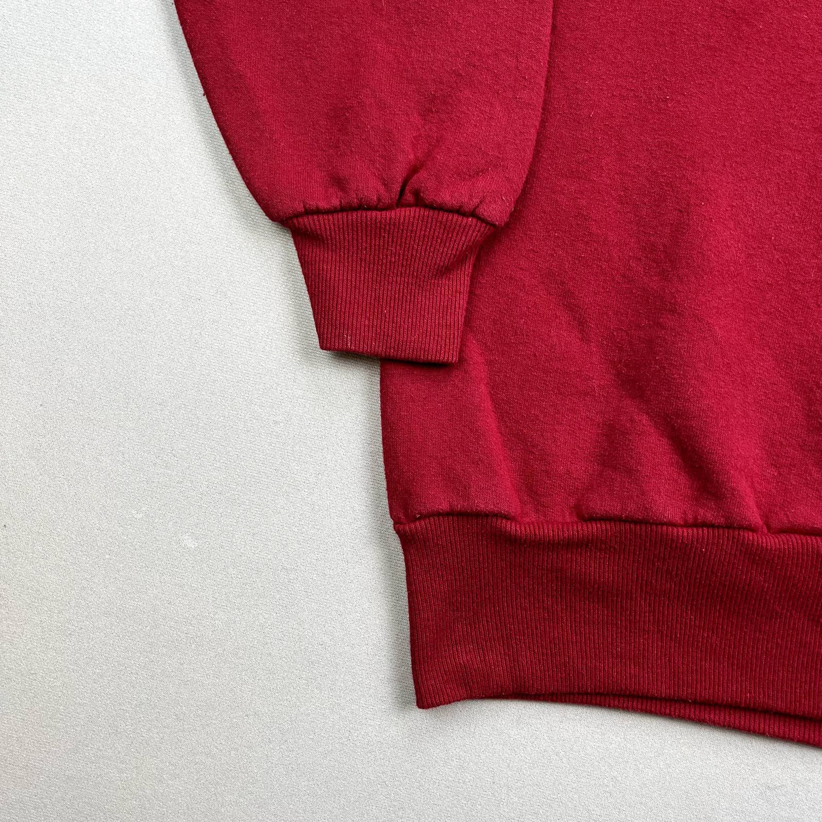 Jerzees × Vintage Vintage Red Sweatshirt Medium Jerzees Blank Basic Crewneck Size US M / EU 48-50 / 2 - 3 Thumbnail