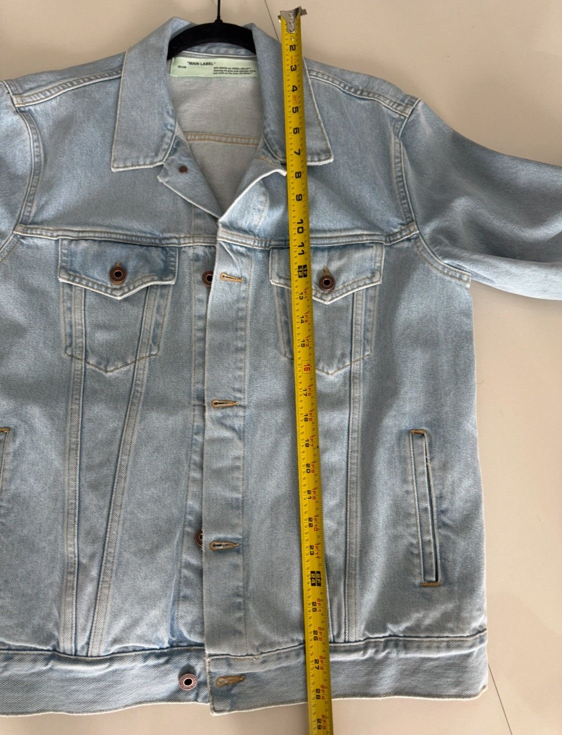 Off-White AUTHENTIC Off-White “Not Real” Graphic Denim Jacket Size US S / EU 44-46 / 1 - 8 Thumbnail