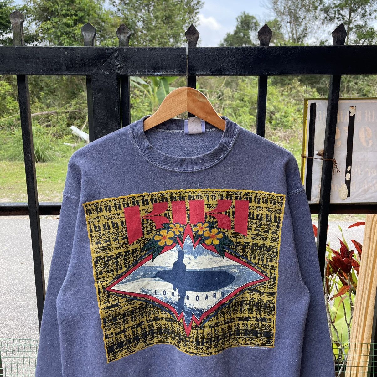 Vintage 🔥Vintage 90s Hawaii KIKI Longboard Surf Skate Sweatshirts Size US M / EU 48-50 / 2 - 4 Thumbnail