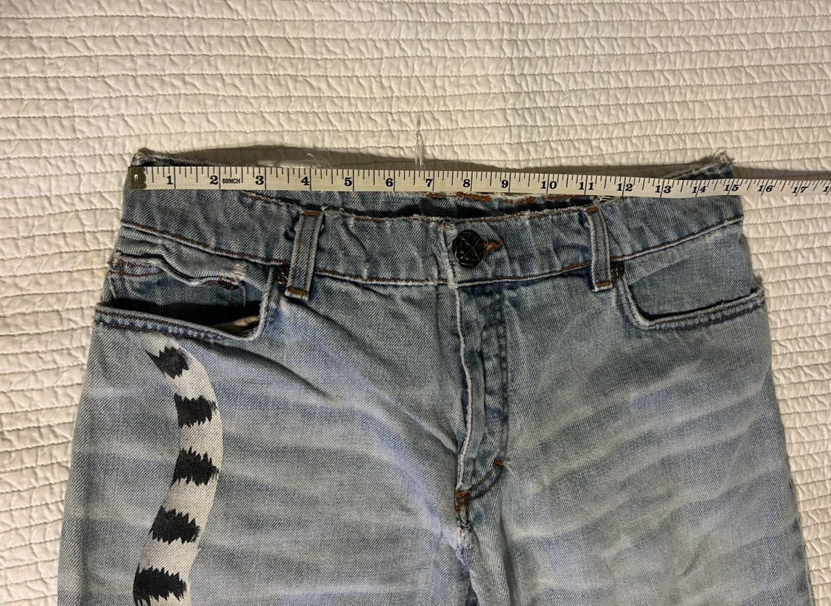 Roberto Cavalli ONE OF A KIND 2004 Runway Archive Hand Painted White Tiger Size US 29 - 13 Thumbnail
