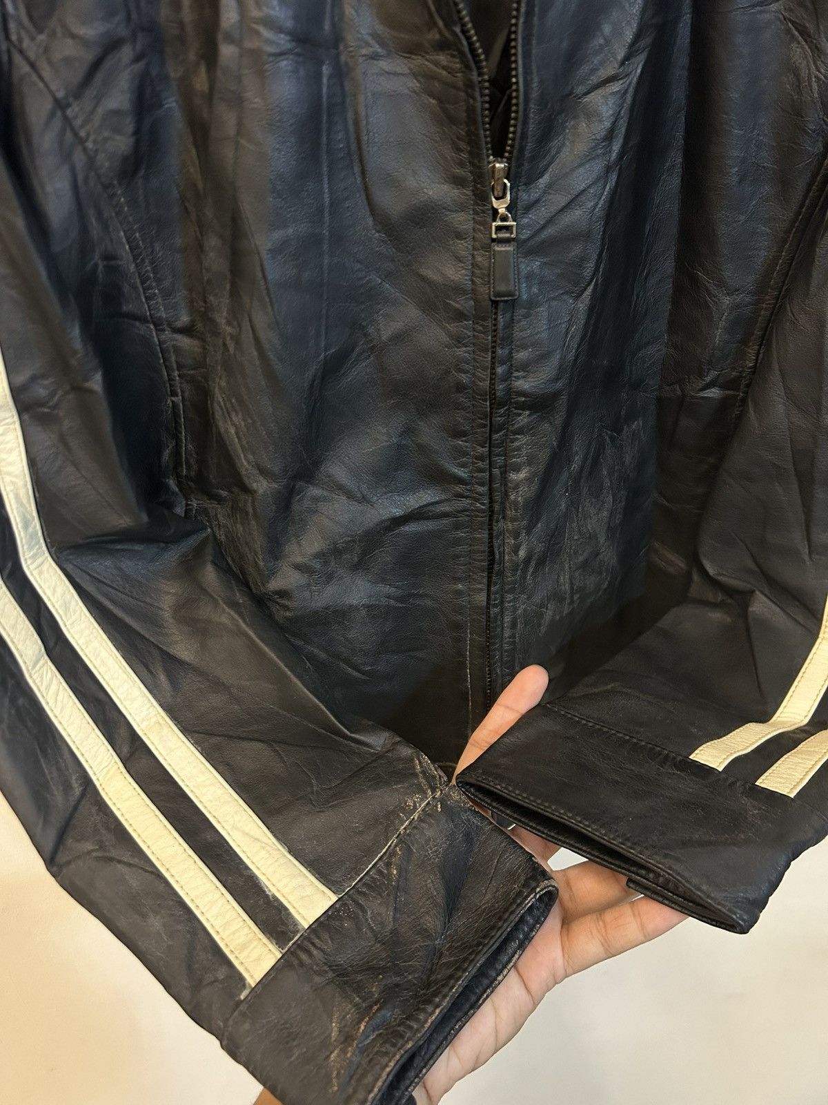 Dolce & Gabbana Archival Dolce & Gabbana Leather Racing Jacket - Itierre Era Size US L / EU 52-54 / 3 - 9 Thumbnail