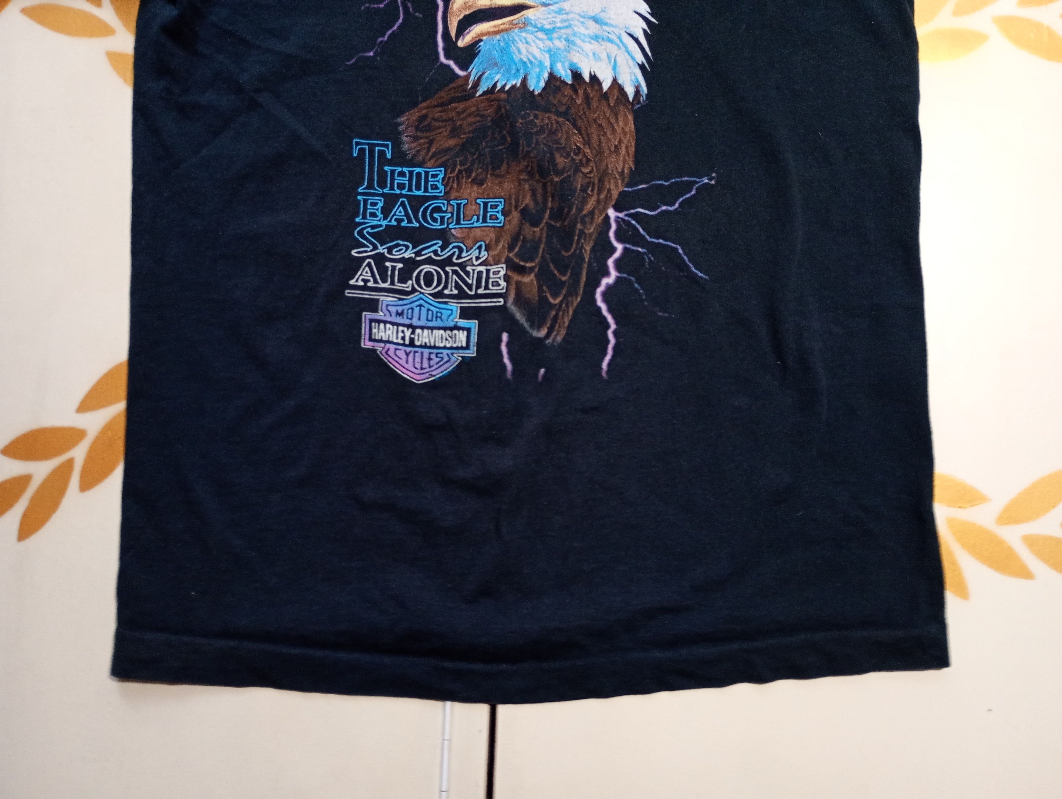 Harley Davidson × Vintage Harley Davidson The Eagle Soars Alone T-Shirt 1996 Size US M / EU 48-50 / 2 - 3 Thumbnail