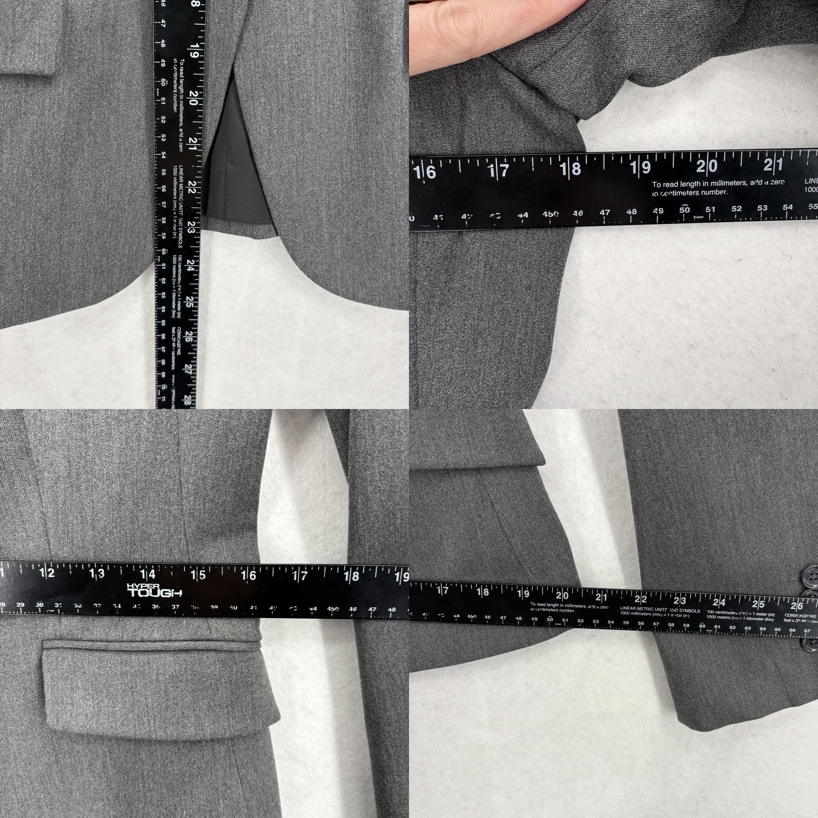 Express Express Blazer Womens 10 Gray Tailored Stretch Lined Business Suit Jacket Formal Size L / US 10 / IT 46 - 8 Thumbnail