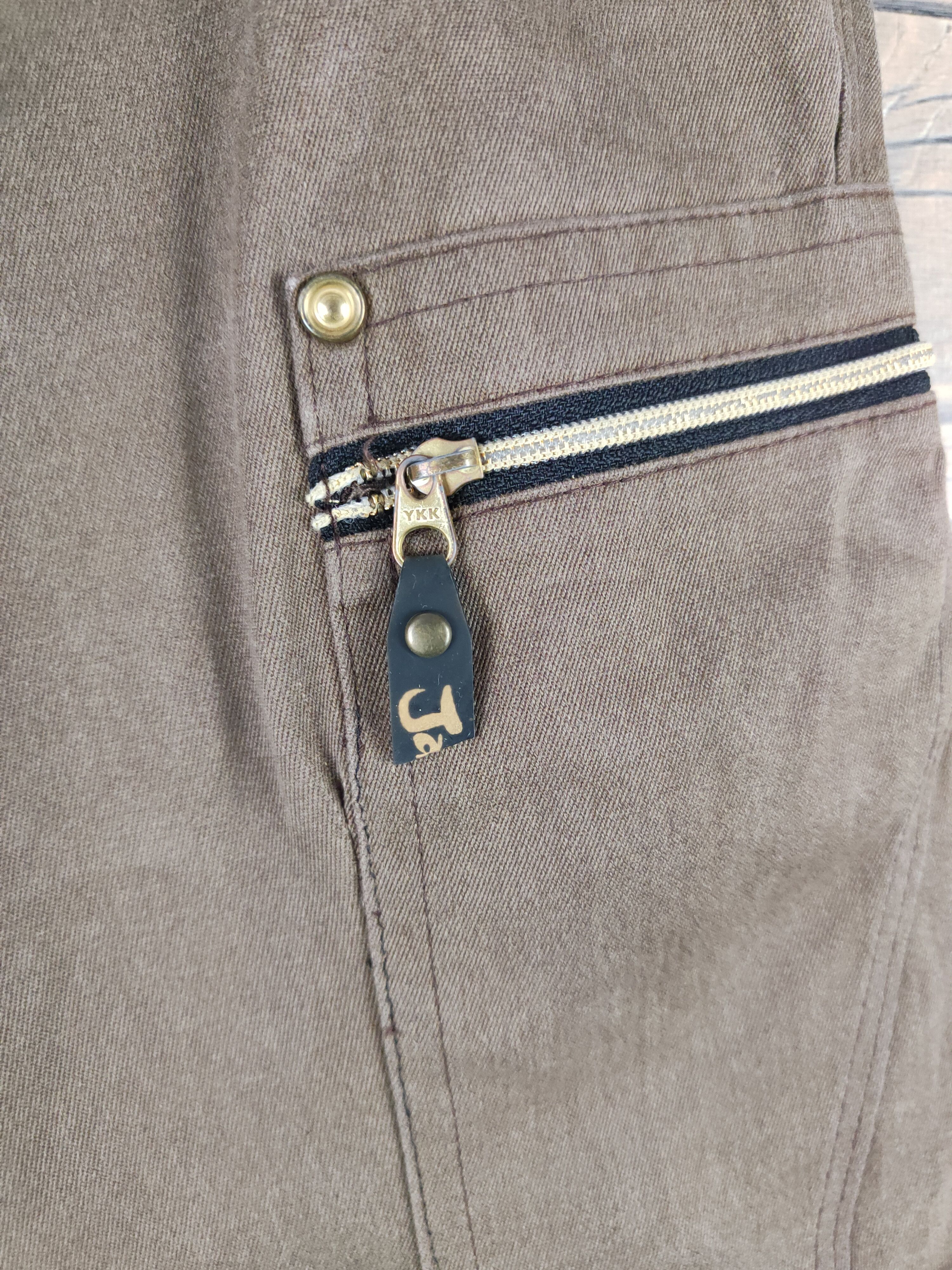 Japanese Brand DL Jichodo-Jawin Brown Multipocket Cargo Pants #1126 Size US 31 - 5 Thumbnail
