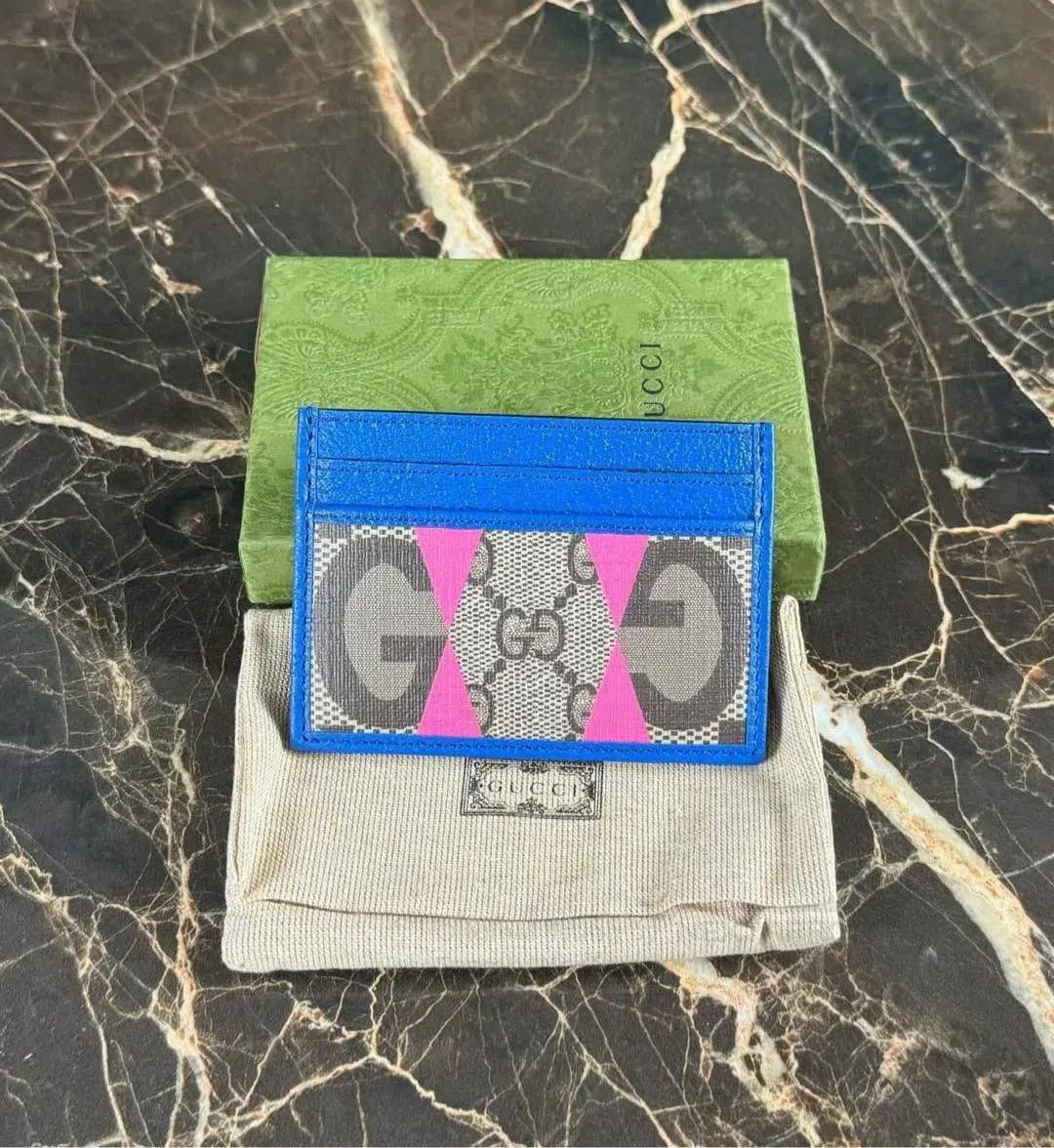 Gucci Gucci Big Logo Colorblock Card Holder. Size ONE SIZE - 3 Thumbnail