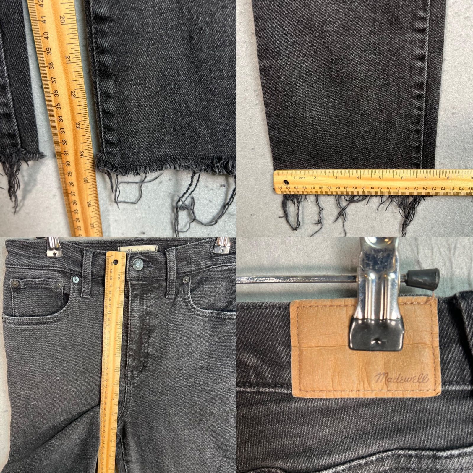 Madewell Madewell Cali Demi-Boot Jeans Denim Black Wash Womens Size 29 Bootcut Jeans 5-Pocket Design High Rise Adult Womens Black Madewell Cali Demi-Boot Jeans Size 29" - 8 Thumbnail