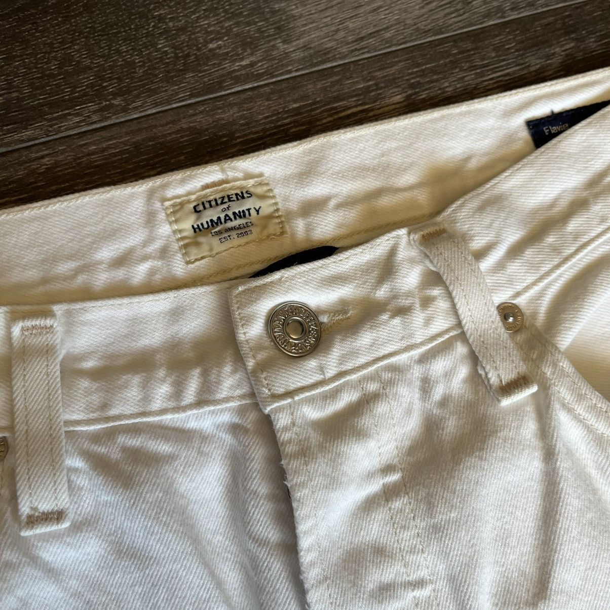 Citizens Of Humanity Citizens of Humanity Flavie Trouser Denim Jeans White Sz 27 Size 27" / US 4 / IT 40 - 9 Thumbnail