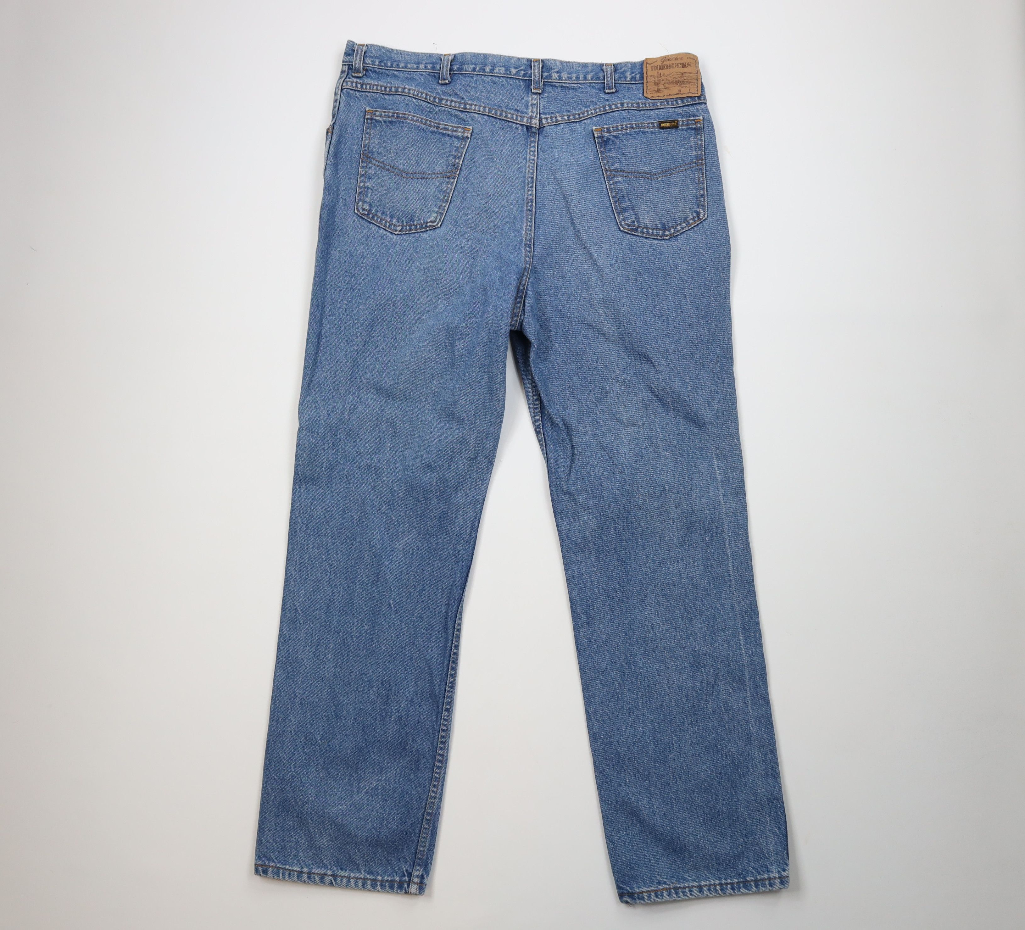Vintage Vintage 70s 80s Streetwear Wide Leg Denim Jeans Blue Cotton Size US 38 / EU 54 - 8 Thumbnail
