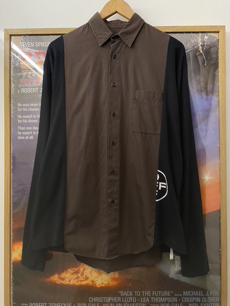Off-White FW2018 Off-White c/o Virgil Abloh Panelled Long Sleeve Shirt Size US M / EU 48-50 / 2 - 1 Thumbnail