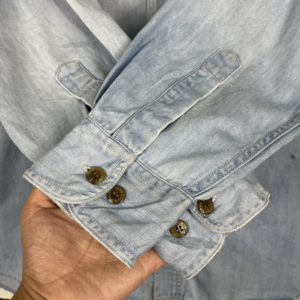 Japanese Brand × Vintage 💥JEAN LOUIS FRADET DENIM SHIRT Size US L / EU 52-54 / 3 - 6 Thumbnail