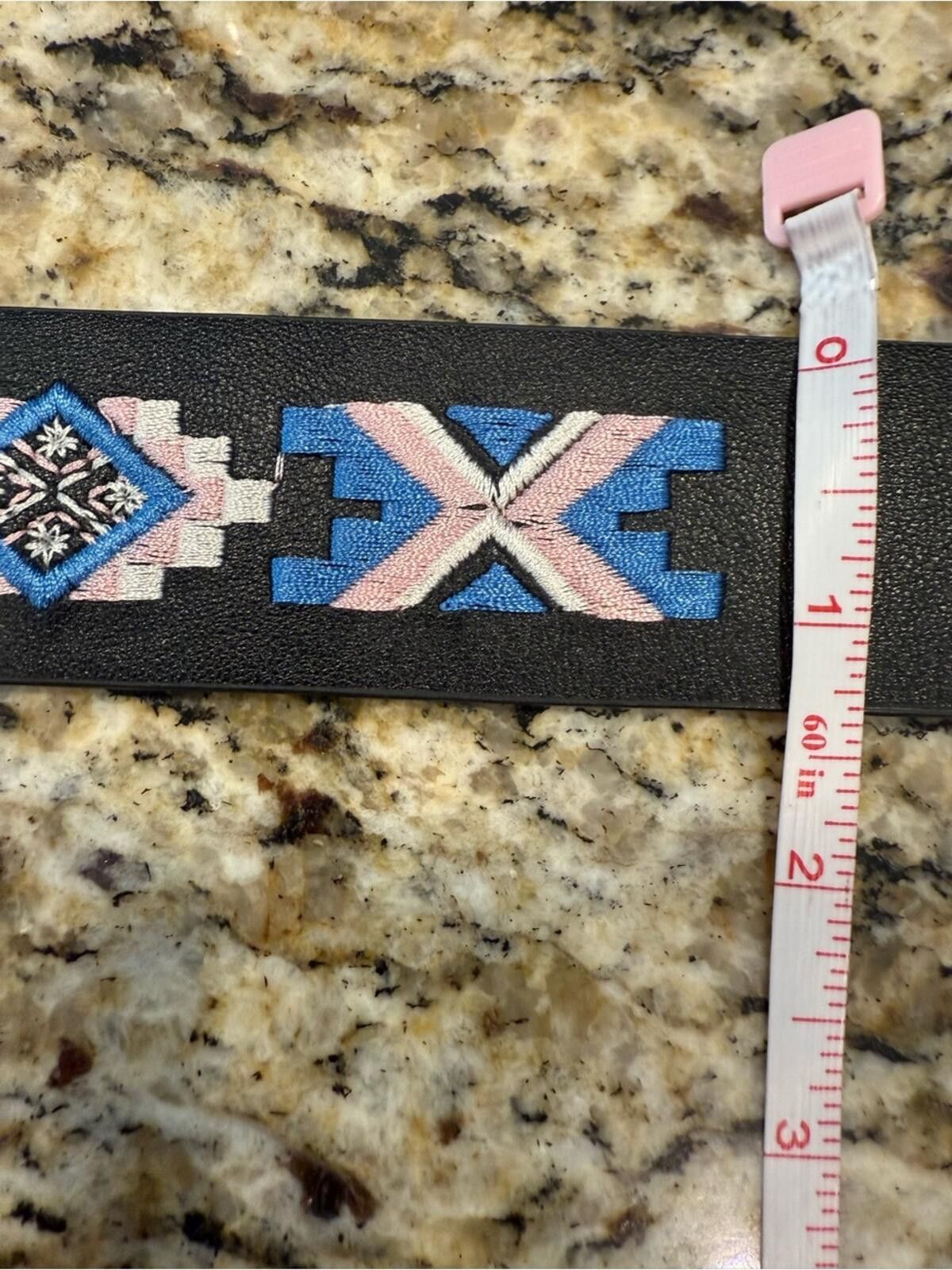 Other Faux leather black embroidered western Aztec belt 42” Size ONE SIZE - 9 Thumbnail