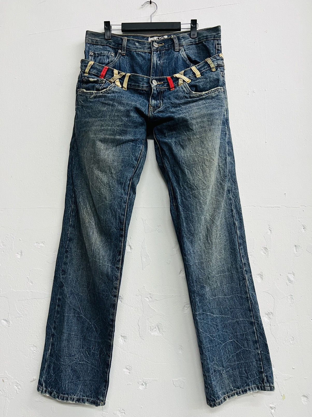 If Six Was Nine × Japanese Brand × Le Grande Bleu (L.G.B.) Japanese Brand Jungle Storm Double Waist Denim Size US 35 - 3 Thumbnail