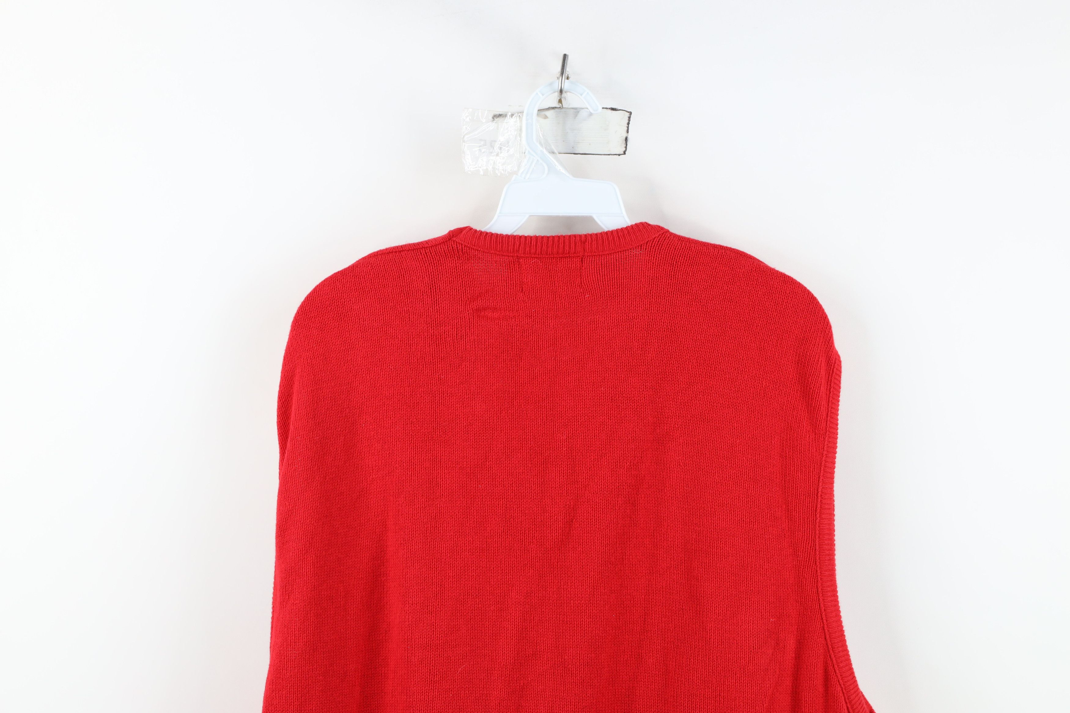 Vintage Vintage 90s Streetwear Cotton Knit V-Neck Sweater Vest USA Size US XL / EU 56 / 4 - 12 Thumbnail