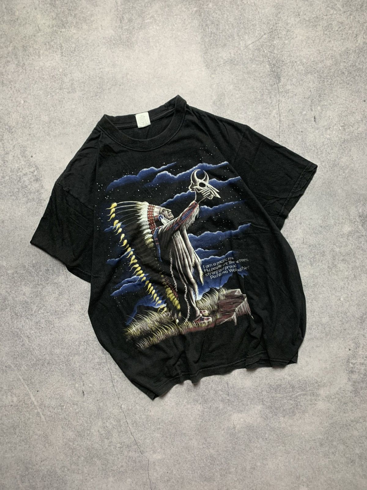 Vintage Vintage 90s USA The Spirit Of The Legend Y2K Tee Shirt Size US XL / EU 56 / 4 - 1 Thumbnail