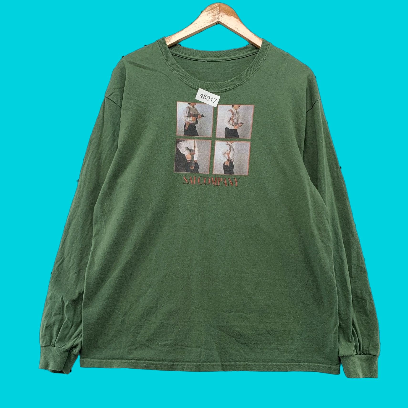 Gildan SAI Company Shirt Mens Medium Green Salient Arms International Long Sleeve Shirt Mens M Green Salient Arms International Long Sleeve Size US M / EU 48-50 / 2 - 1 Thumbnail