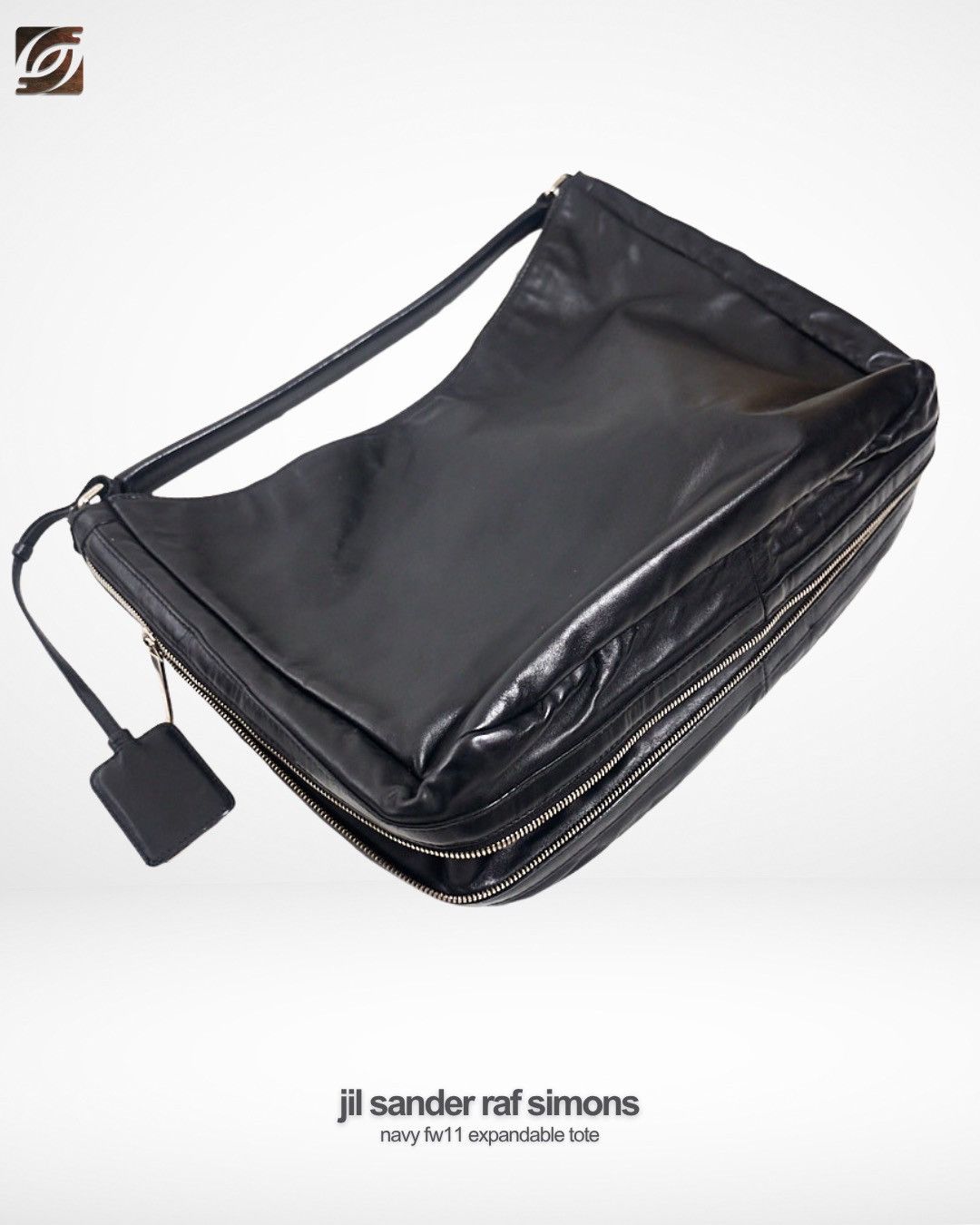 Jil Sander Navy by Raf Simons FW11 Expandable Zipper Hobo Bag Size ONE SIZE - 1 Thumbnail