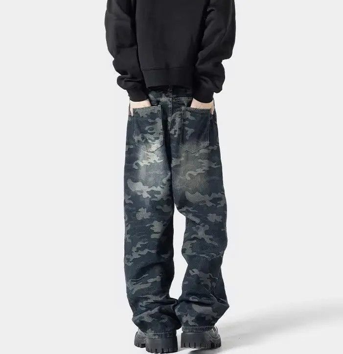 Japanese Brand Streetwear Camouflage Straight Hip Hop Jeans Pants Size US 32 / EU 48 - 5 Thumbnail