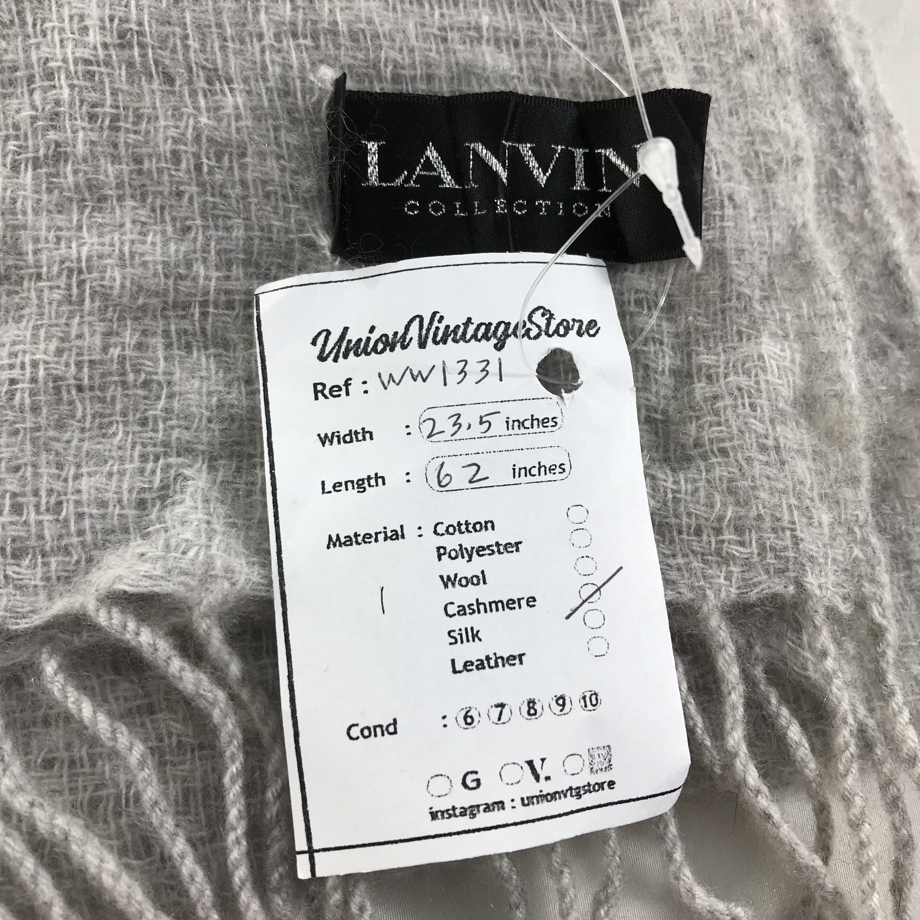Lanvin × Vintage Lanvin Scarf / Muffler / Neckwear - WW1331 Size ONE SIZE - 7 Thumbnail