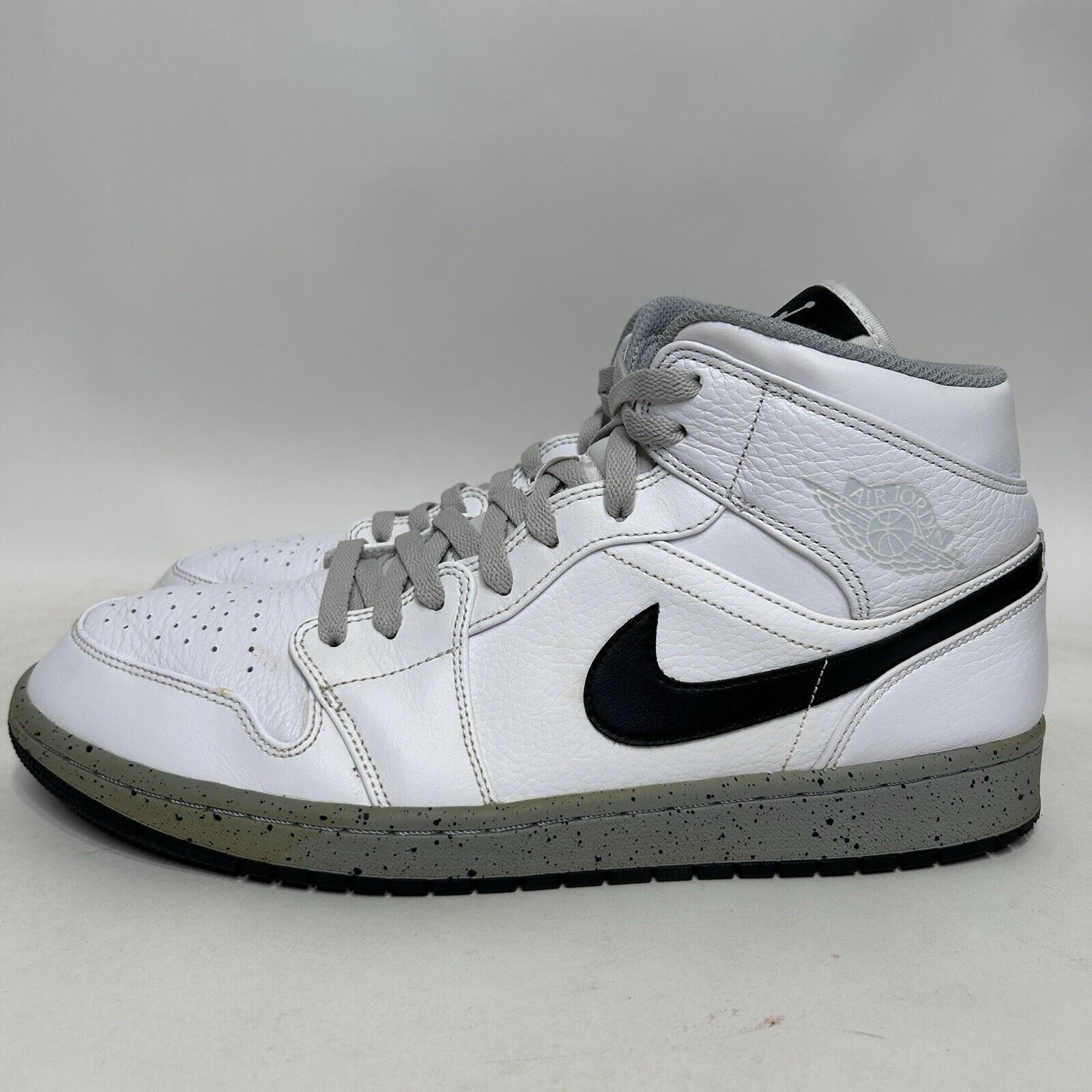 Jordan Brand Nike Shoes Air Jordan 1 Mid Retro “White Cement” 2024 Size US 13 / EU 46 - 6 Thumbnail