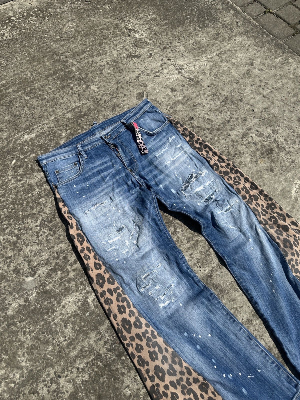 Dsquared2 Y2K Dsquared2 Custom Baggy Jeans Leopard Casual L Rare USA Size US 34 / EU 50 - 3 Thumbnail
