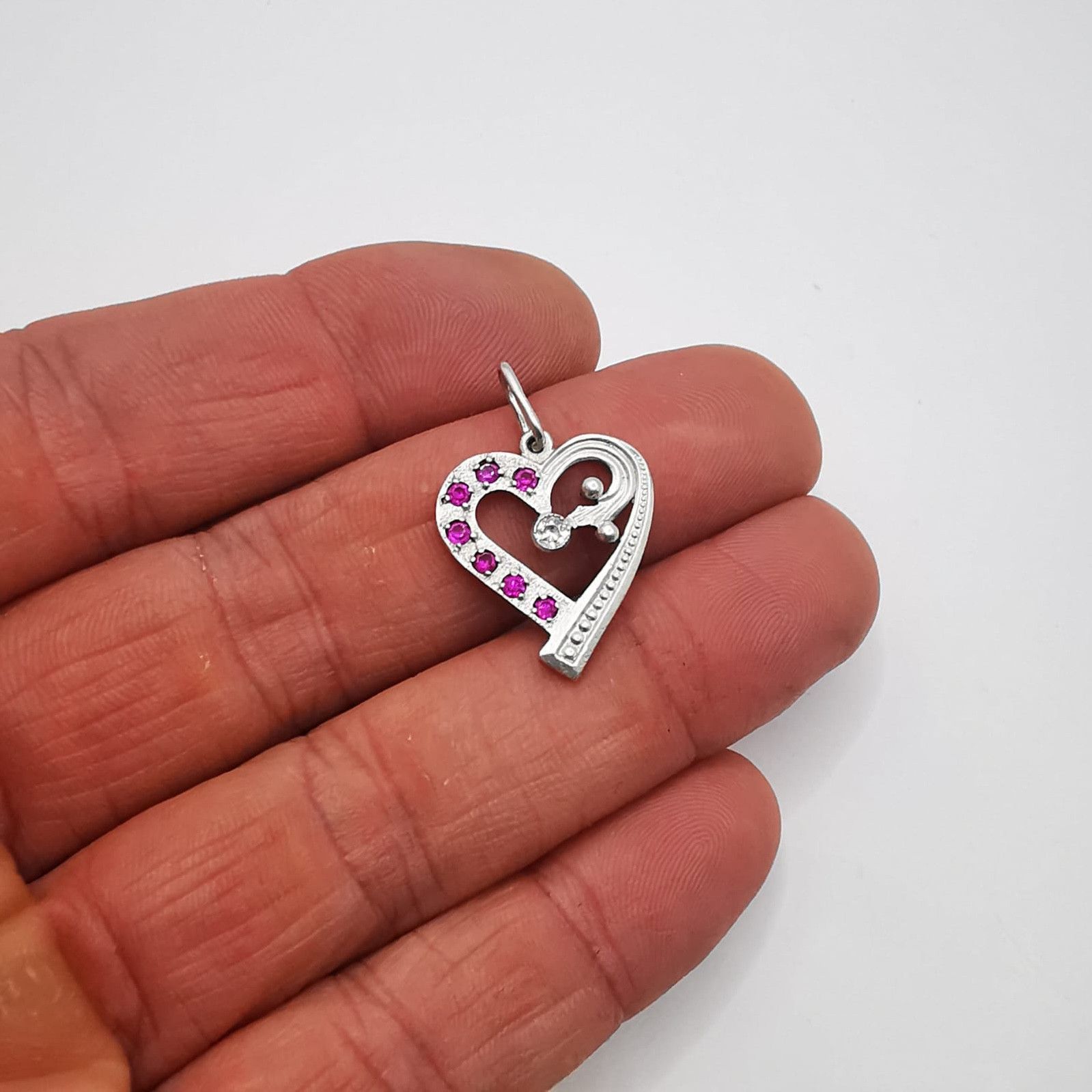 Vintage Vintage Elegant Pendant 925 silver Cetrin Ruby 3.06 g Size ONE SIZE - 3 Thumbnail
