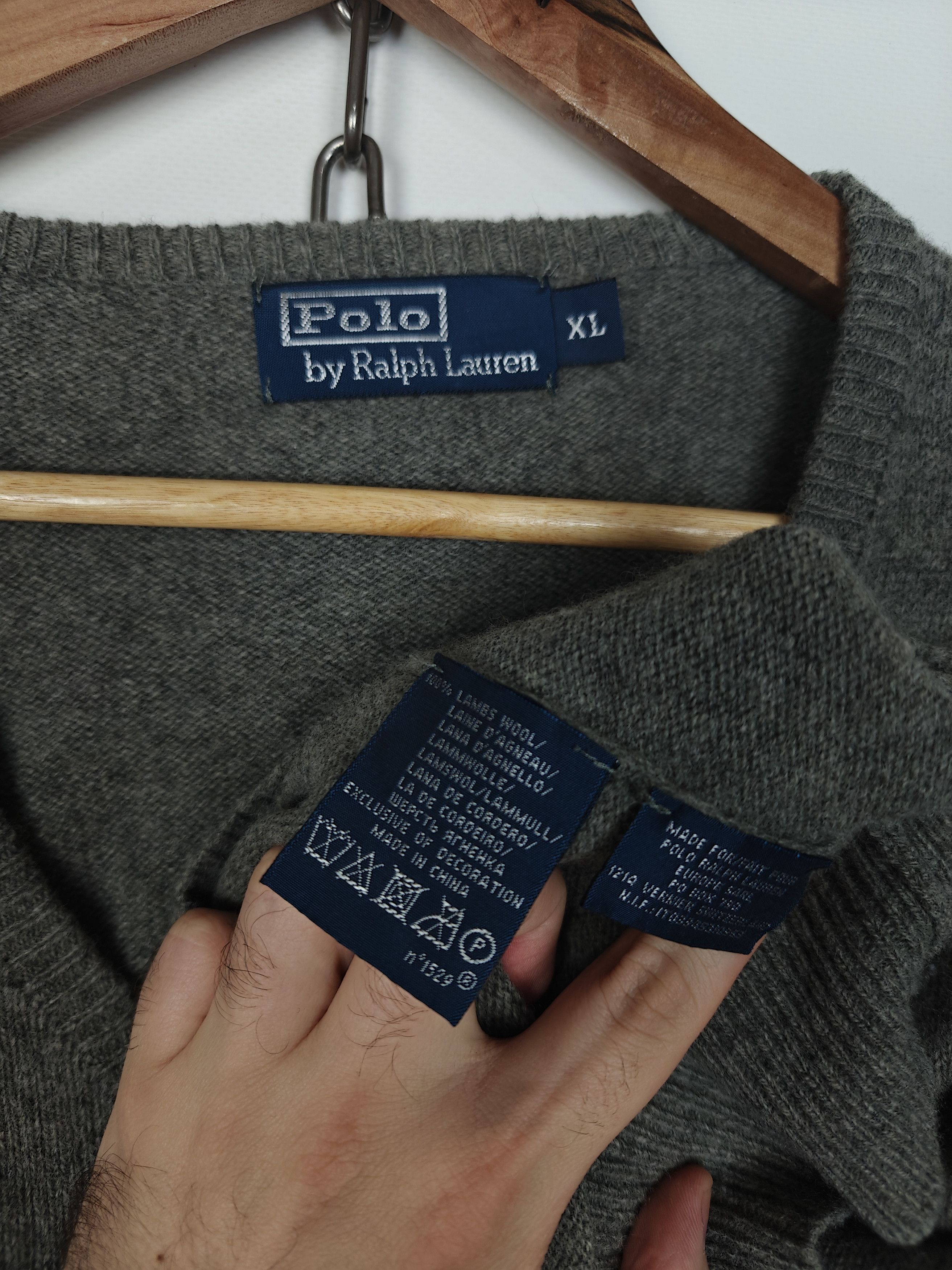Polo Ralph Lauren Polo Ralph Lauren Sweater Wool Pullover Jumper Gray size XL Size US XL / EU 56 / 4 - 8 Thumbnail