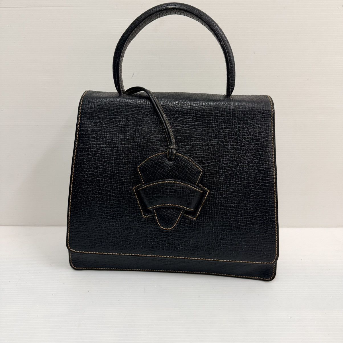 Loewe Loewe Leather Black Barcelona Top Handle Bag Size ONE SIZE - 3 Thumbnail