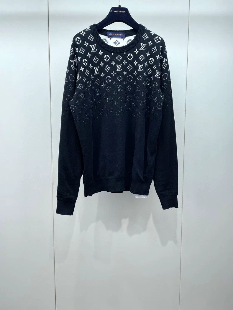 Louis Vuitton Black Gradation Logo Knit Sweater- DMC Size US S / EU 44-46 / 1 - 1 Thumbnail