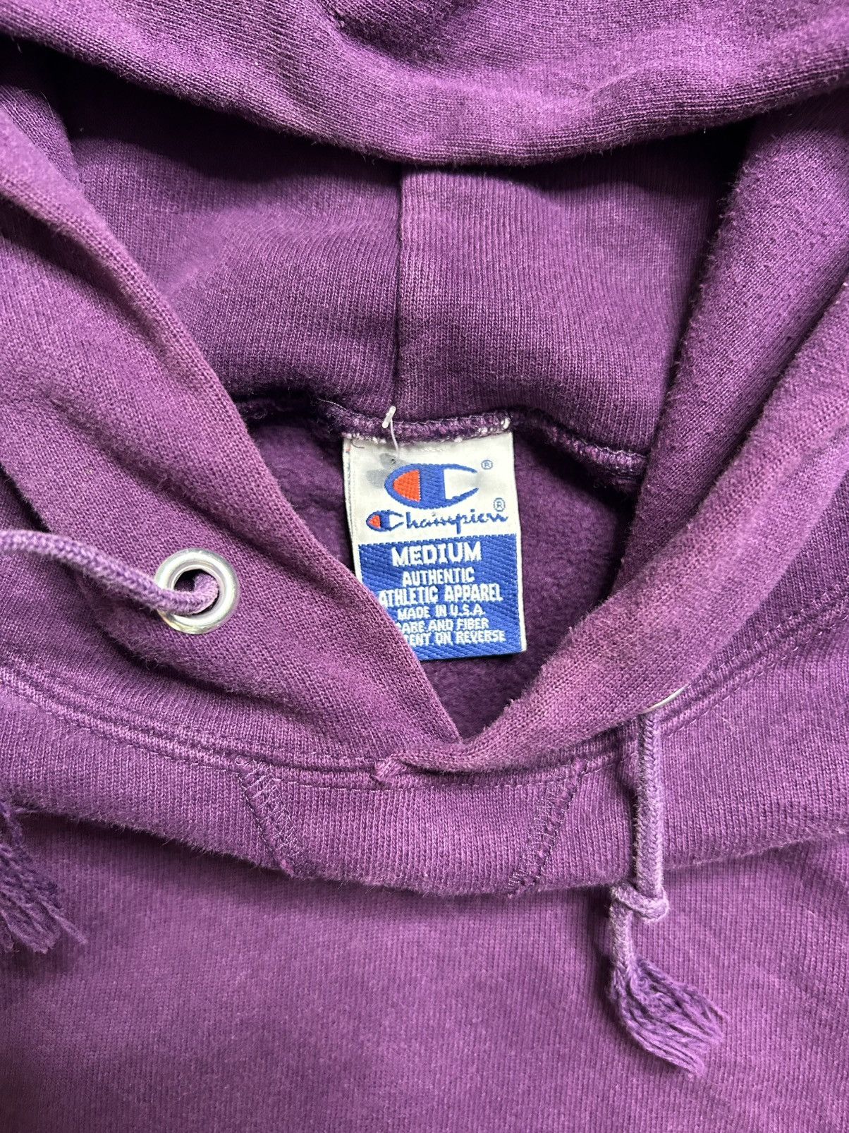 Champion Vintage 90s Champion Sweatshirt Hoodie Purple Spellout USA Size US M / EU 48-50 / 2 - 5 Thumbnail
