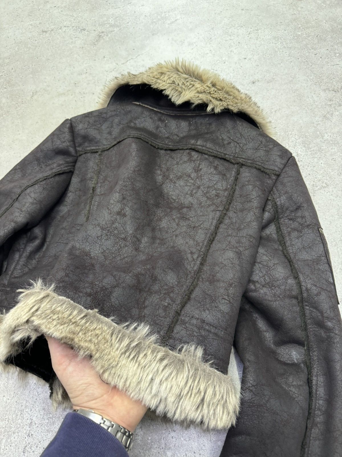 Other Vintage Cropped Faded Suede Fur Jacket Size US S / EU 44-46 / 1 - 9 Thumbnail