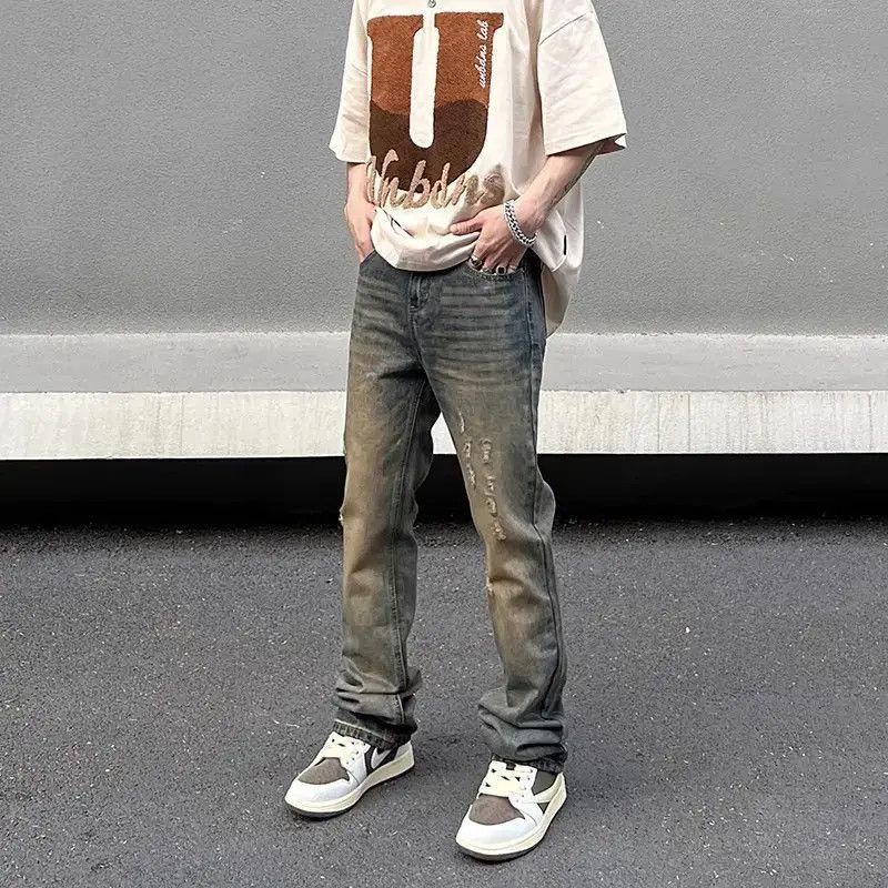 Japanese Brand Retro straight leg high street slim fit micro flared jeans Size US 30 / EU 46 - 2 Thumbnail