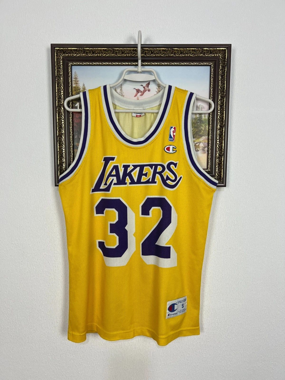Champion Vintage Champion Los Angeles Lakers Johnson NBA Jersey Shirt Size US S / EU 44-46 / 1 - 1 Thumbnail