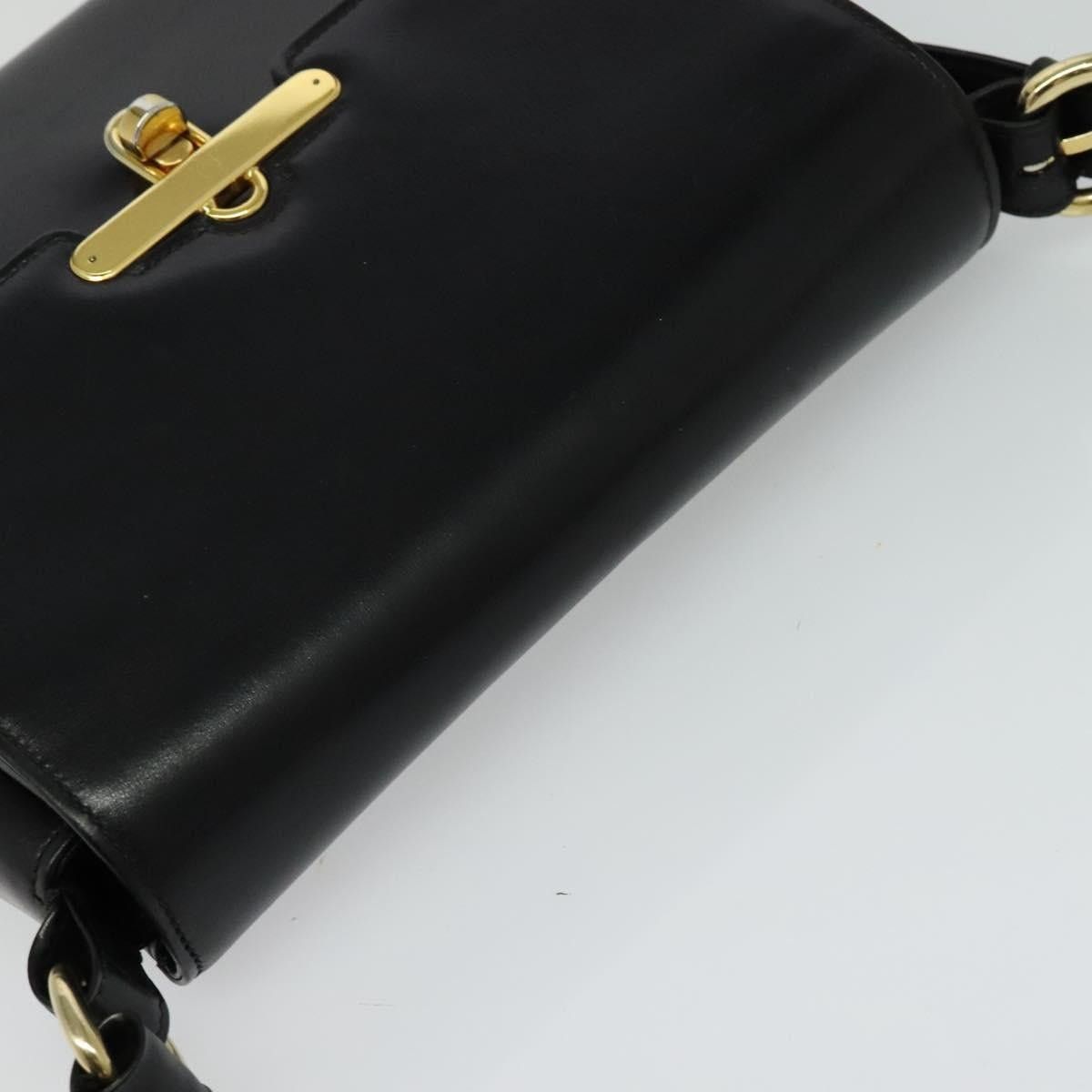Gucci GUCCI Shoulder Bag Leather Black Gold Size ONE SIZE - 6 Thumbnail