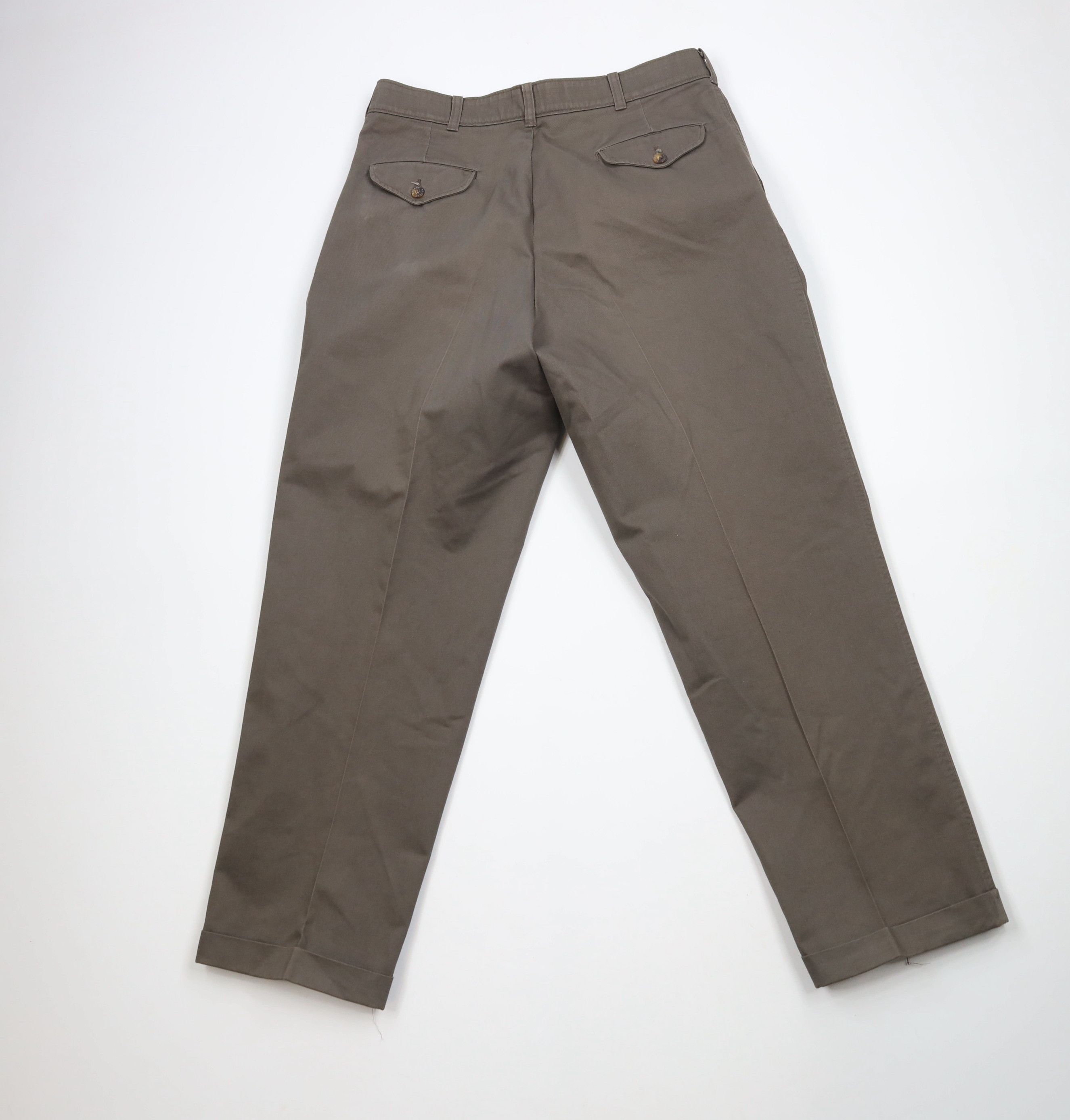Vintage Vintage 90s Streetwear Pleated Cuffed Chino Pants Cotton Size US 34 / EU 50 - 12 Thumbnail